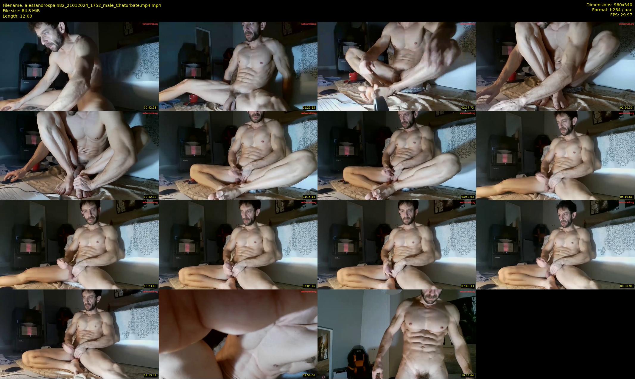 alessandrospain82 — 12 minute Chaturbate male cam show recording, 480p, Jan 21, 2024