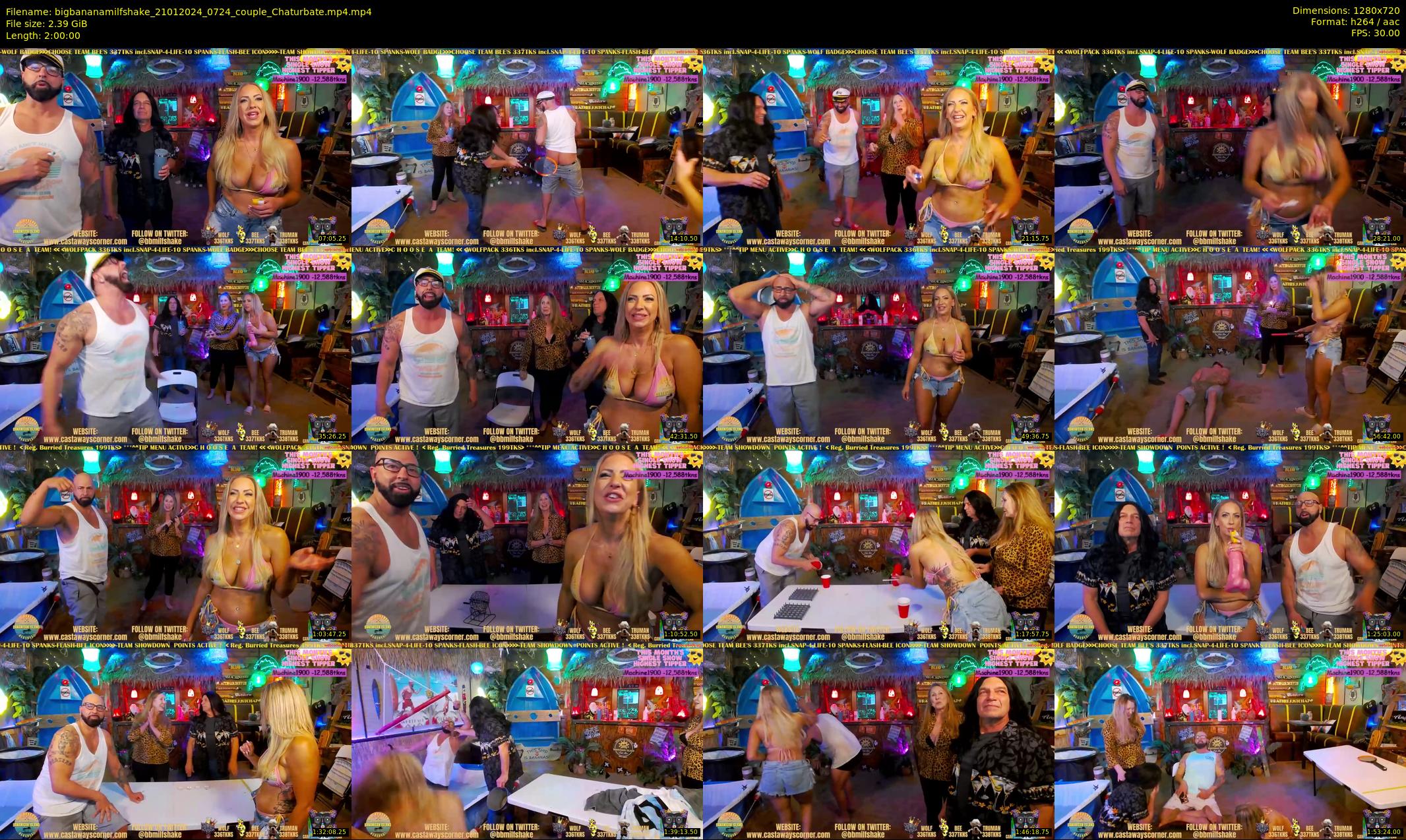 bigbananamilfshake — 120 minute Chaturbate couple cam show recording, 720p, Jan 21, 2024