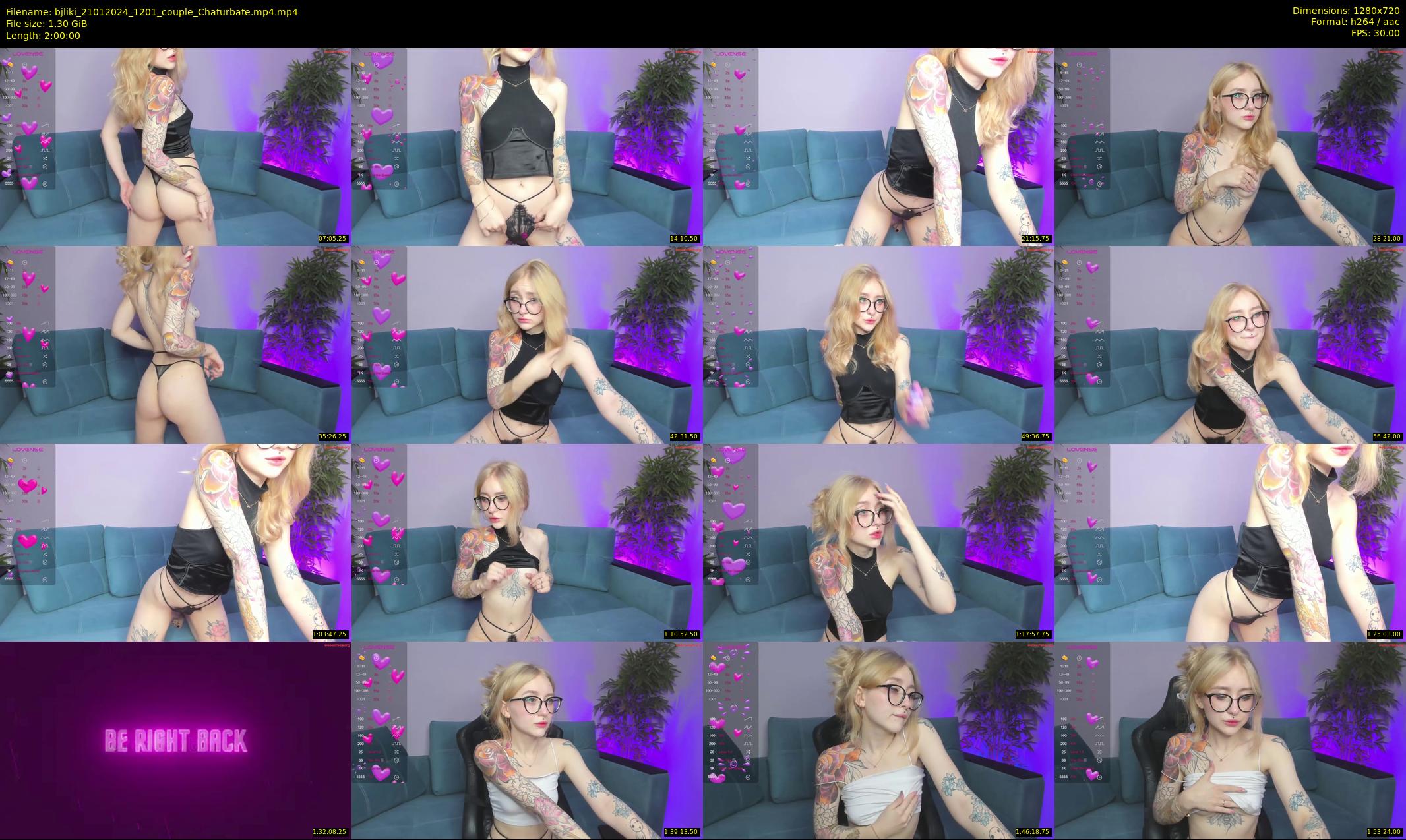 bjliki — 120 minute Chaturbate couple cam show recording, 720p, Jan 21, 2024