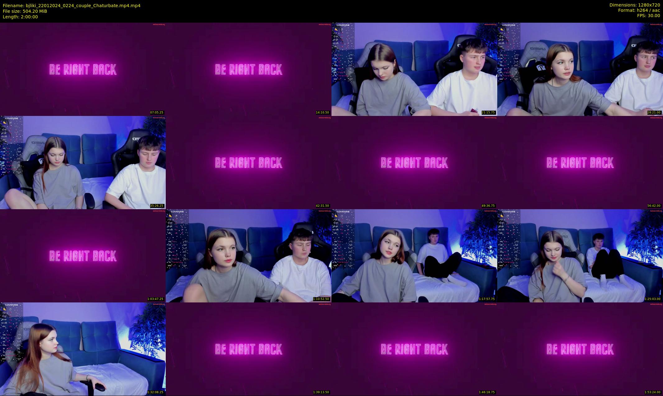 bjliki — 120 minute Chaturbate couple cam show recording, 720p, Jan 22, 2024