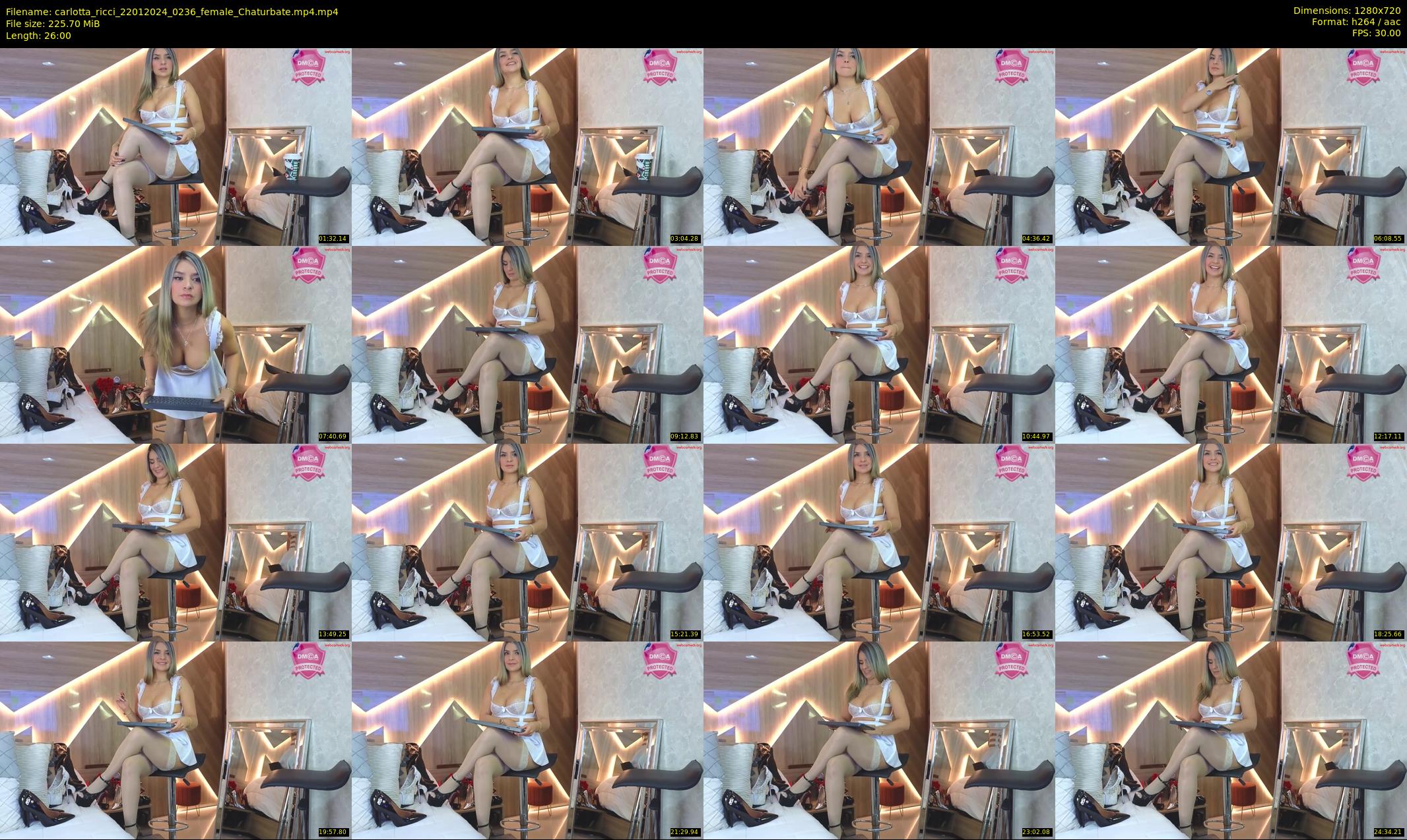 carlotta_ricci — 26 minute Chaturbate female cam show recording, 720p, Jan 22, 2024