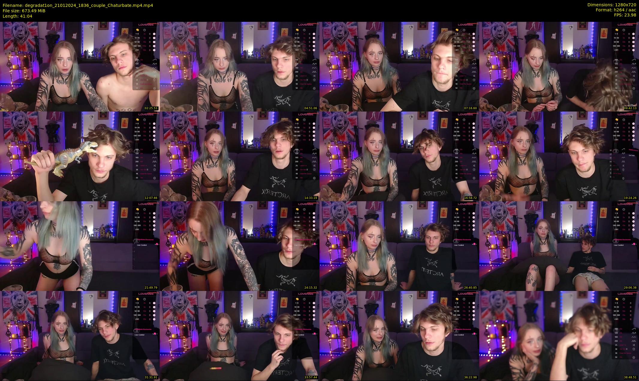 degradat1on — 42 minute Chaturbate couple cam show recording, 720p, Jan 21, 2024
