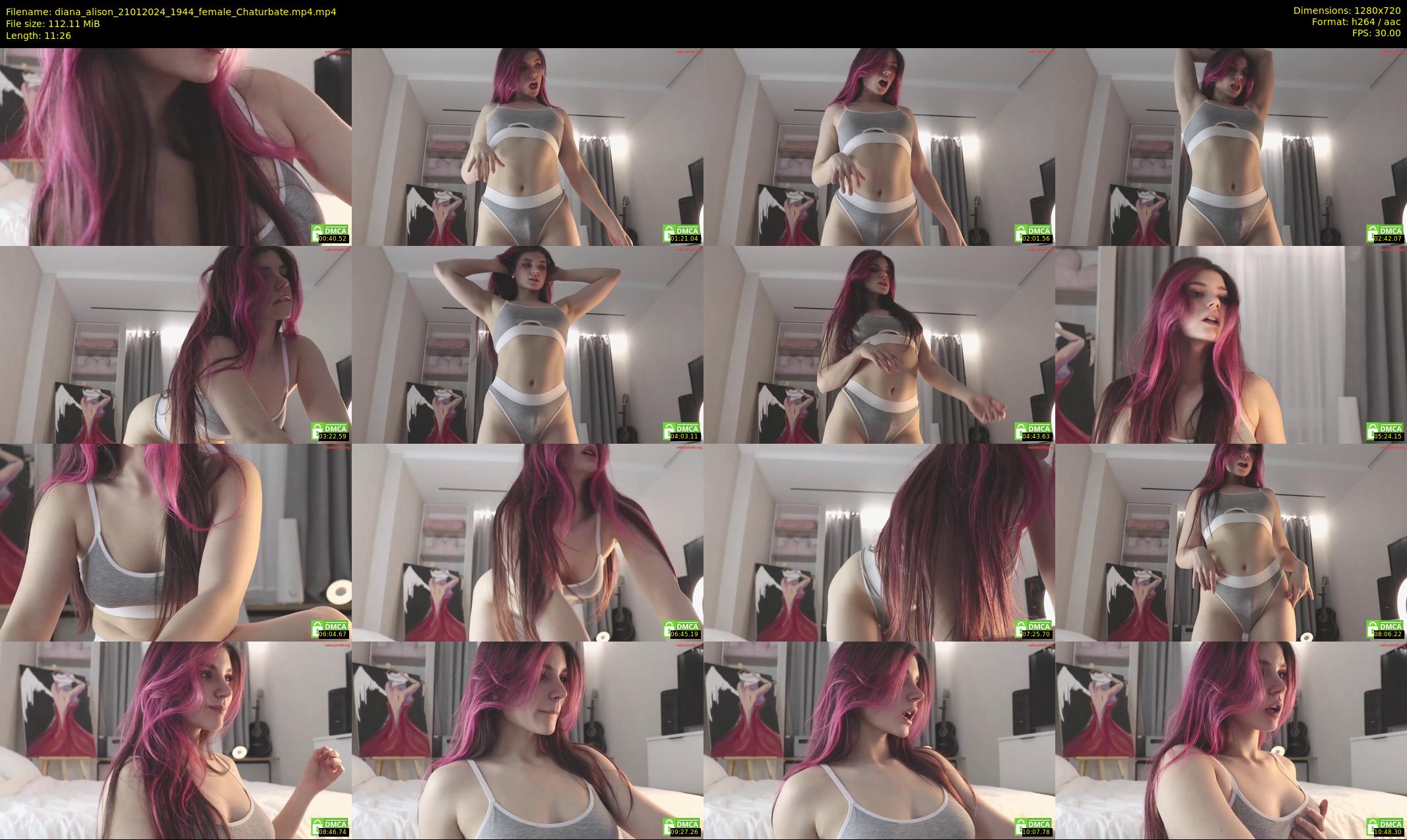 diana_alison — 12 minute Chaturbate female cam show recording, 720p, Jan 21, 2024