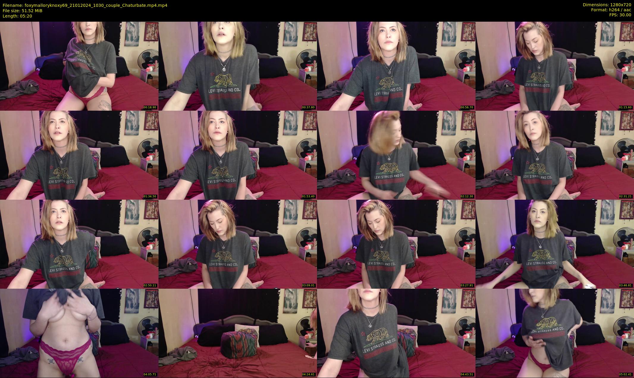foxymalloryknoxy69 — 6 minute Chaturbate couple cam show recording, 720p, Jan 21, 2024
