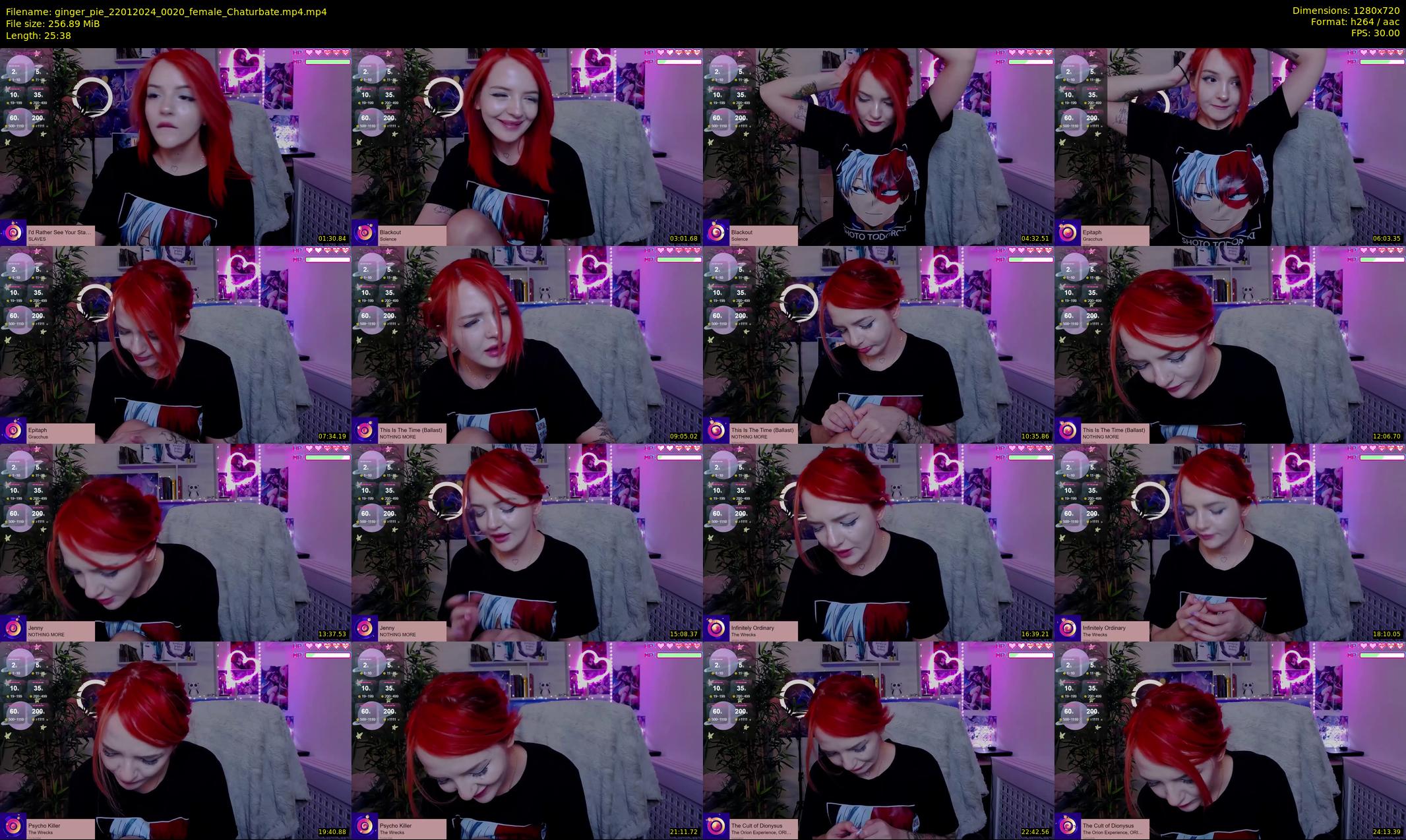 ginger_pie — 26 minute Chaturbate female cam show recording, 720p, Jan 22, 2024