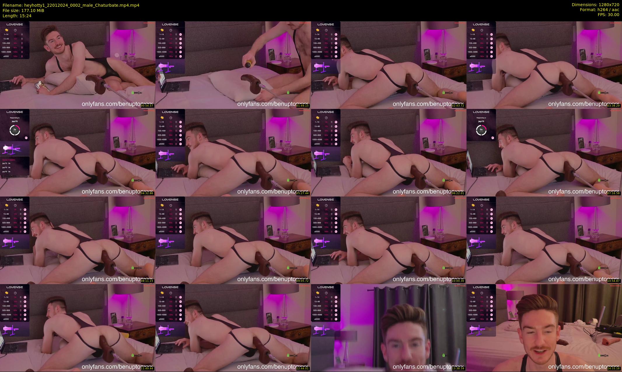 heyhotty1 — 16 minute Chaturbate male cam show recording, 720p, Jan 22, 2024
