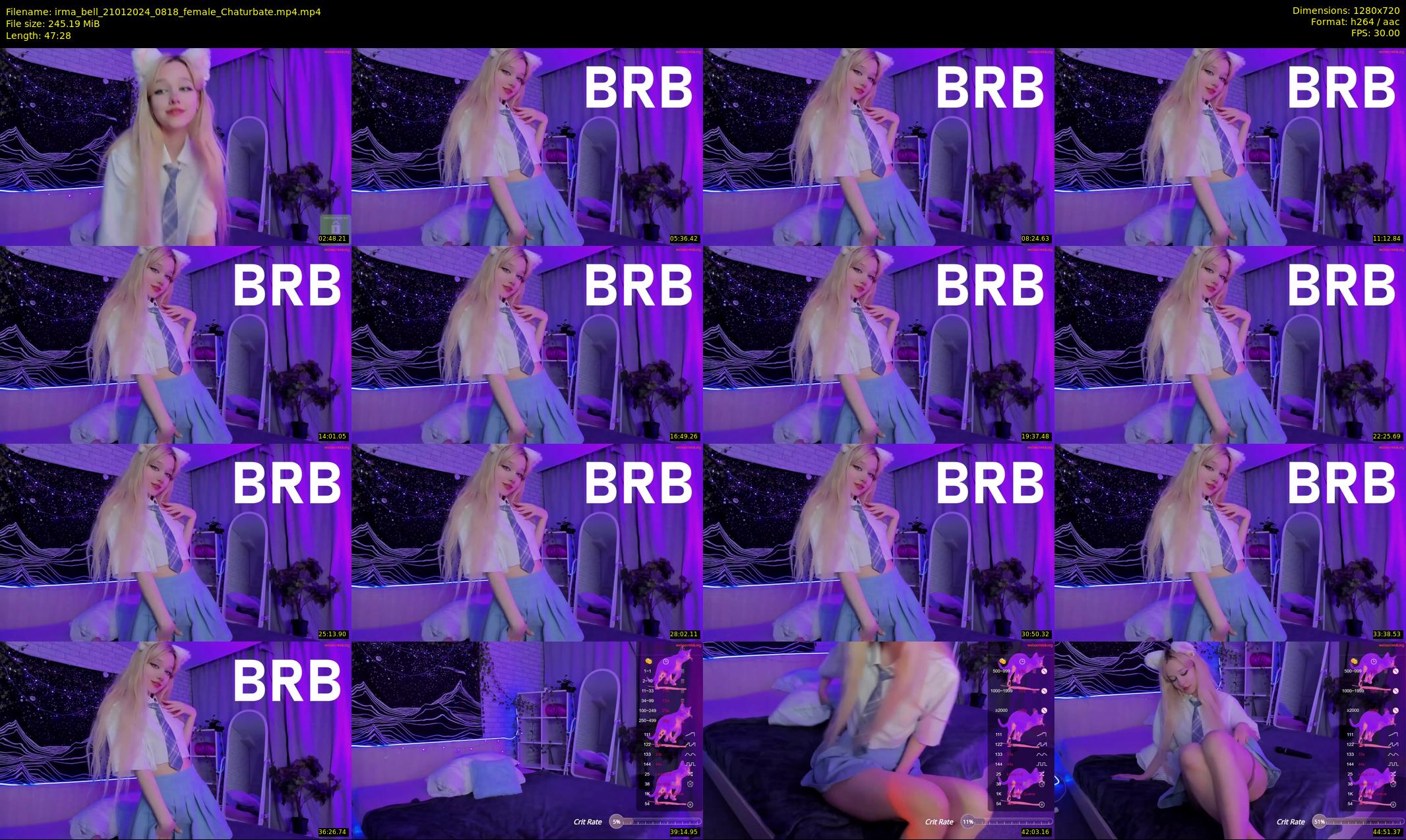 irma_bell — 48 minute Chaturbate female cam show recording, 720p, Jan 21, 2024