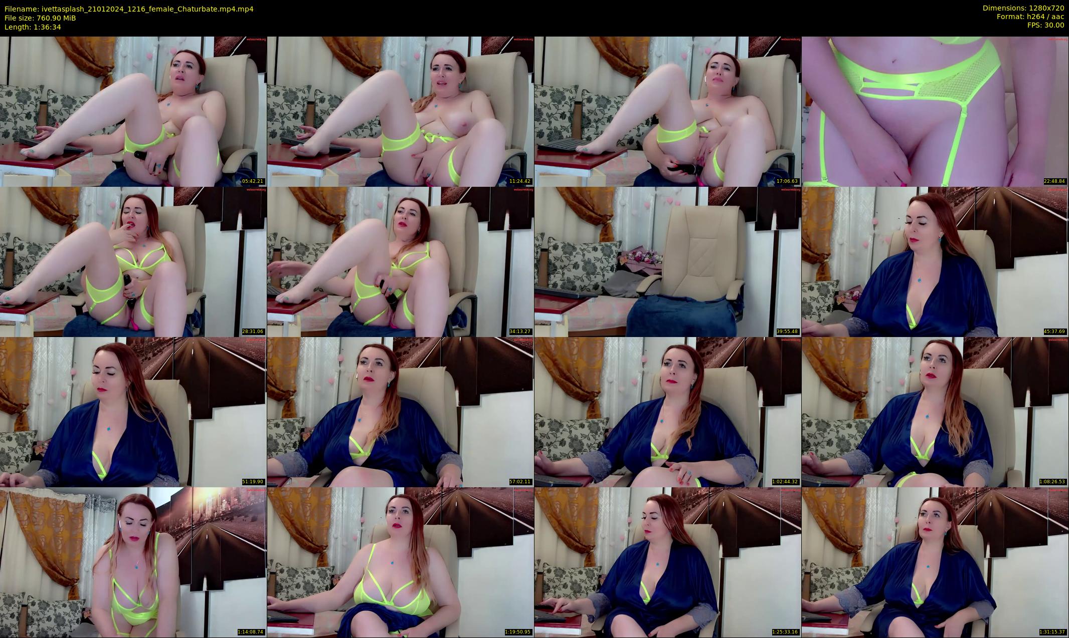 ivettasplash — 97 minute Chaturbate female cam show recording, 720p, Jan 21, 2024