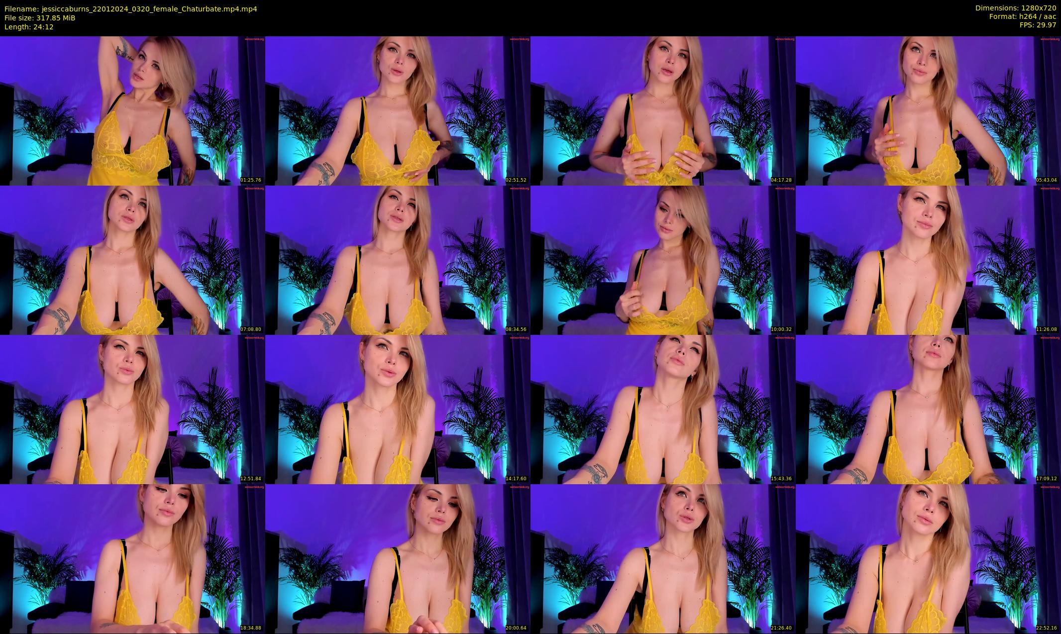 jessiccaburns — 25 minute Chaturbate female cam show recording, 720p, Jan 22, 2024