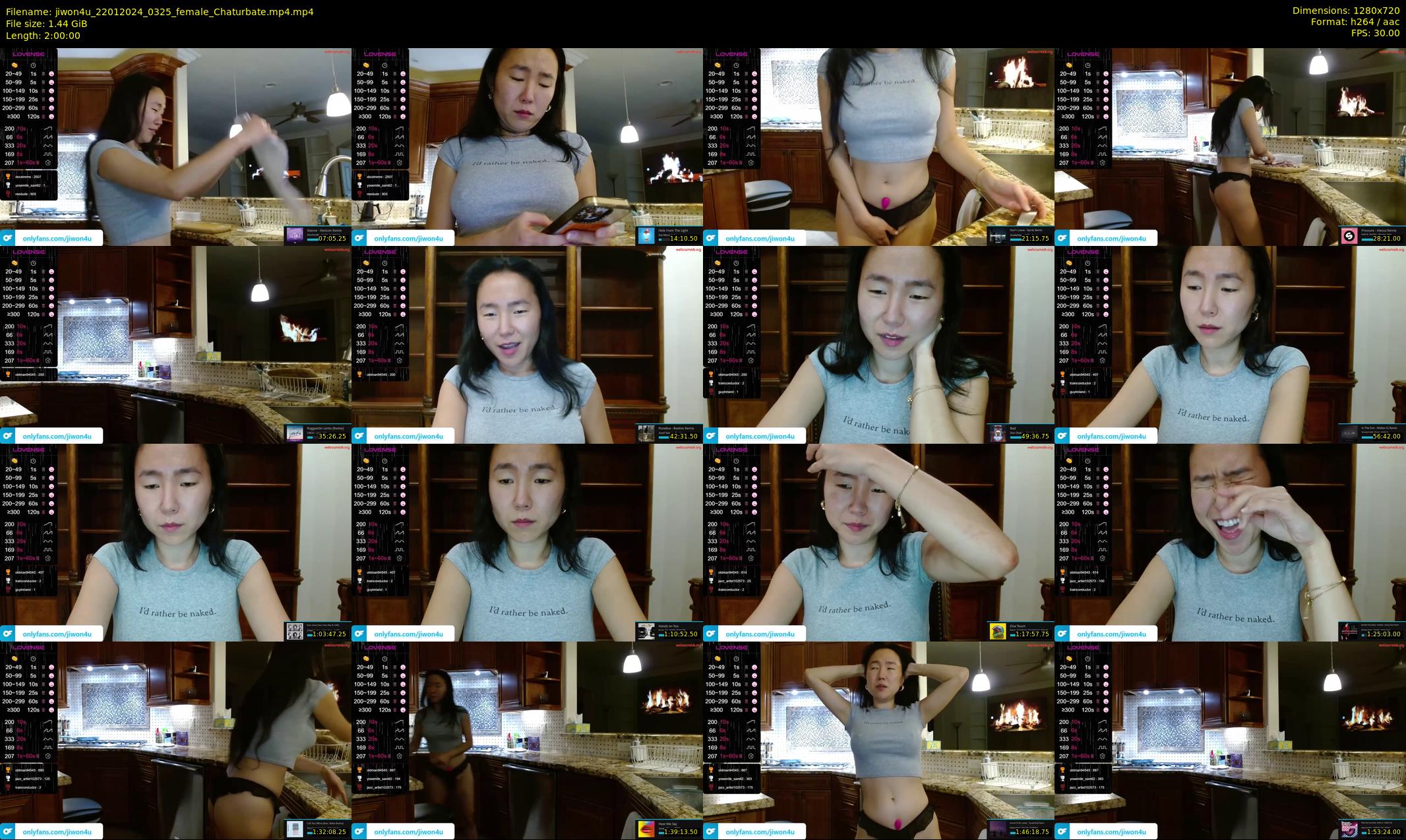 jiwon4u — 120 minute Chaturbate female cam show recording, 720p, Jan 22, 2024