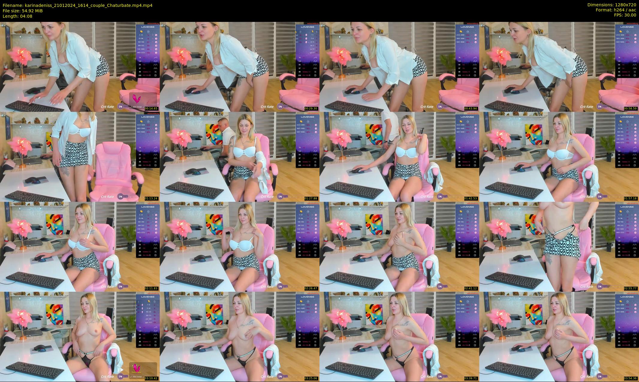 karinadeniss — 5 minute Chaturbate couple cam show recording, 720p, Jan 21, 2024