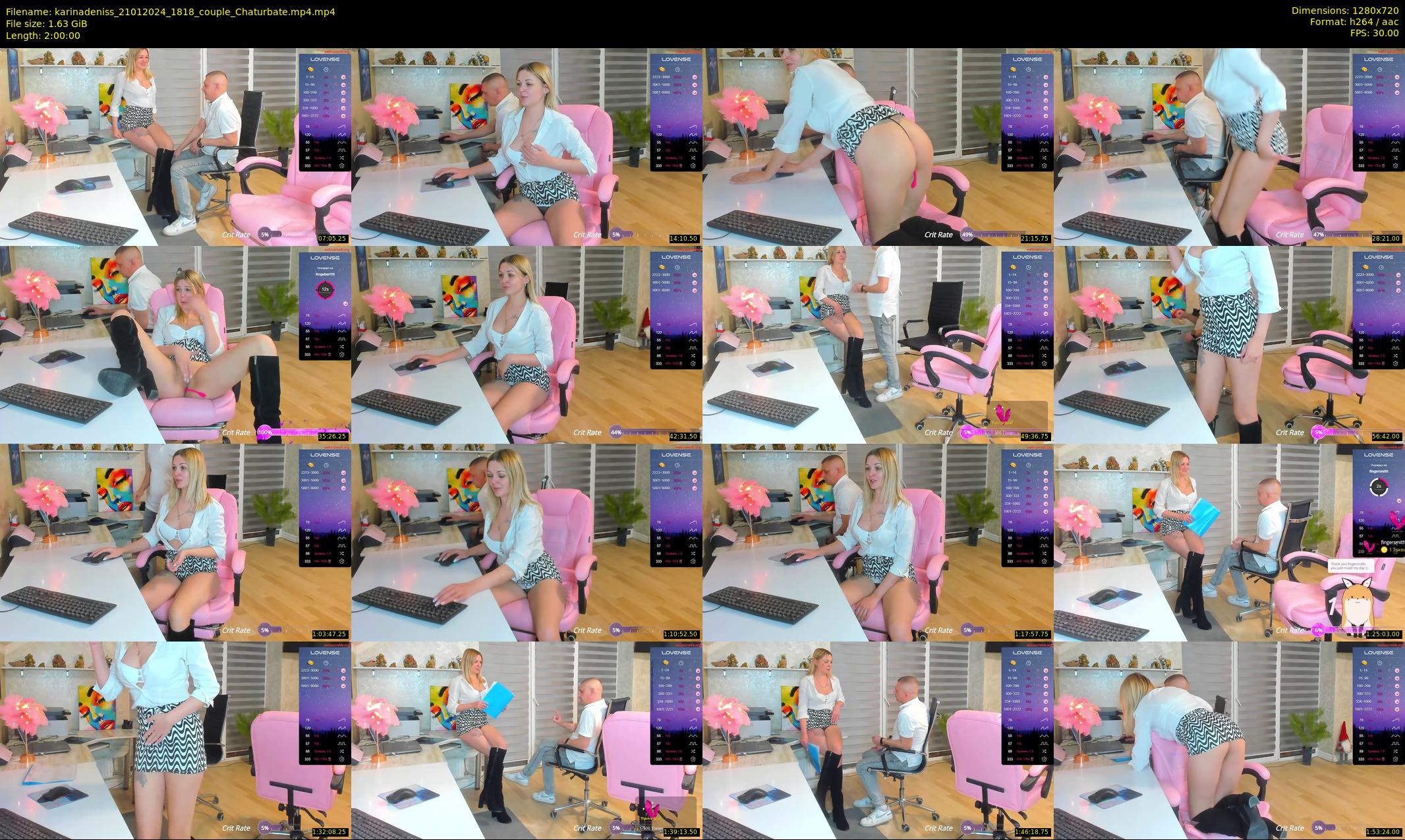 karinadeniss — 120 minute Chaturbate couple cam show recording, 720p, Jan 21, 2024