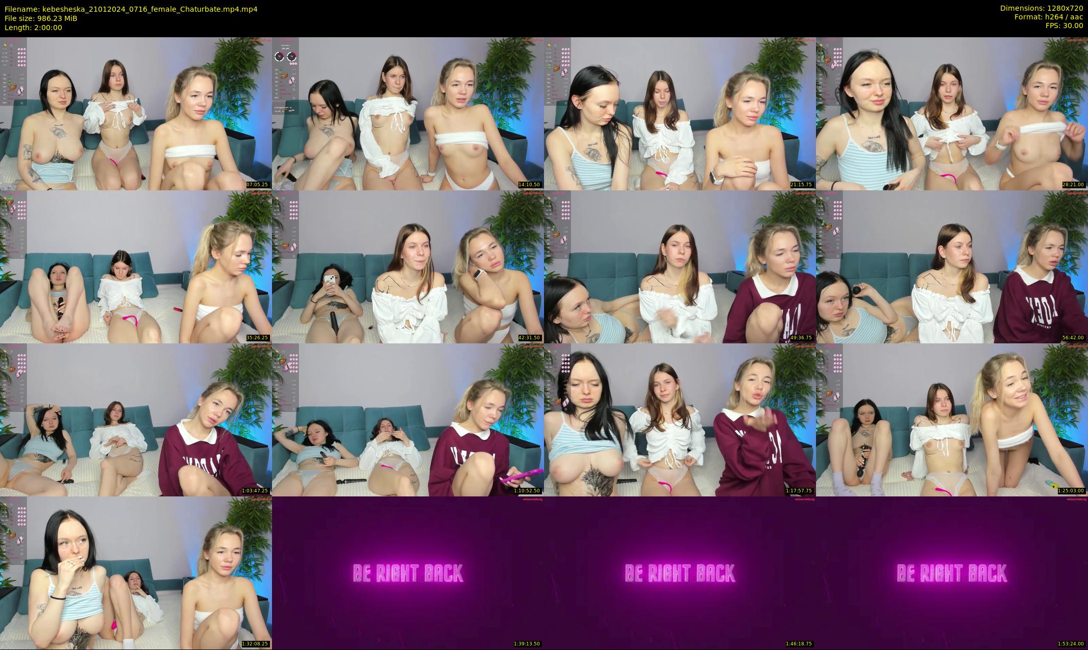 kebesheska — 120 minute Chaturbate couple cam show recording, 720p, Jan 21, 2024