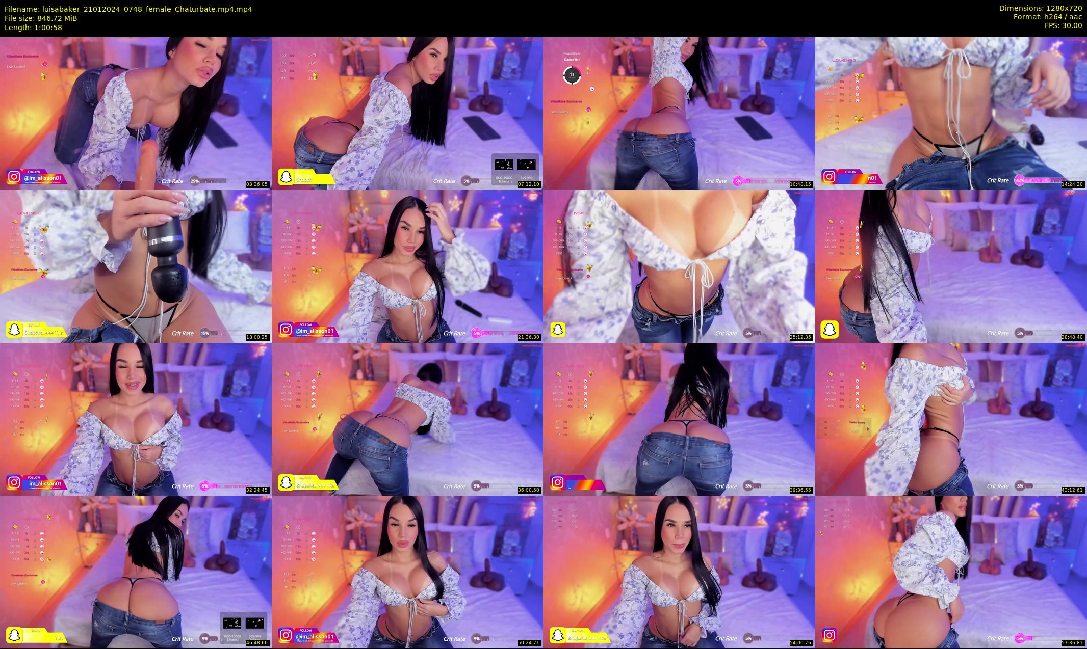 luisabaker — 61 minute Chaturbate female cam show recording, 720p, Jan 21, 2024