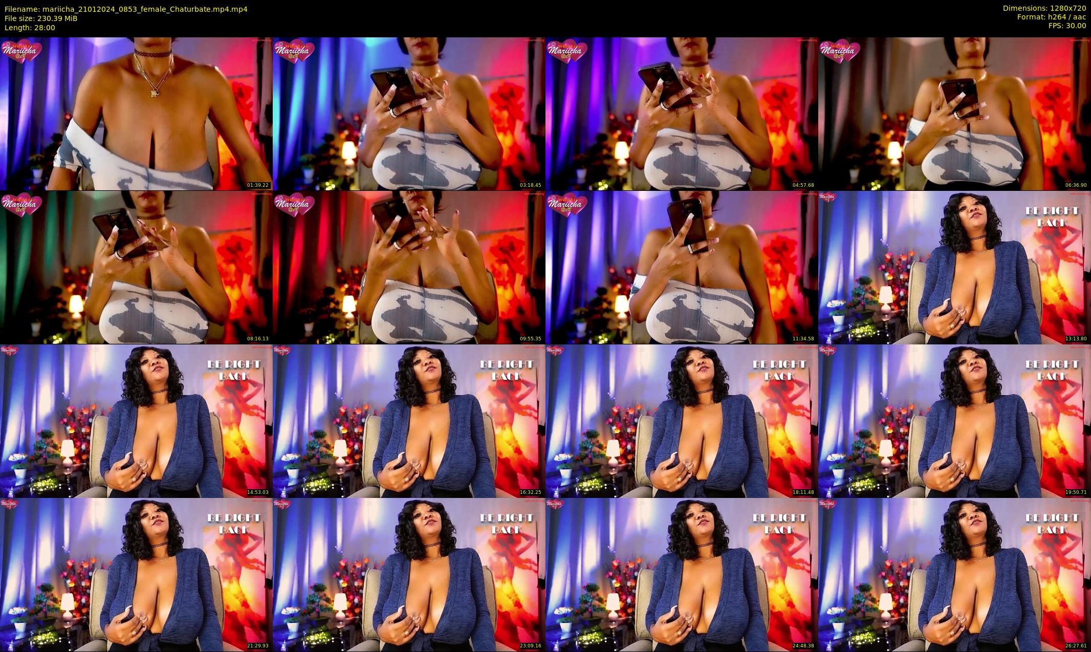 mariicha — 28 minute Chaturbate female cam show recording, 720p, Jan 21, 2024