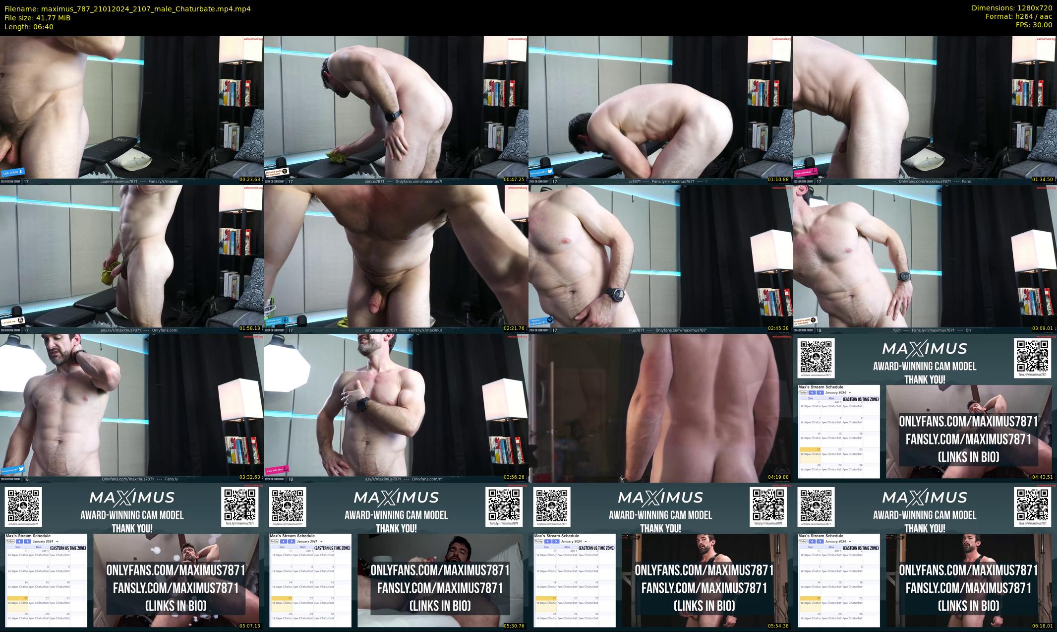 maximus_787 — 7 minute Chaturbate male cam show recording, 720p, Jan 21, 2024
