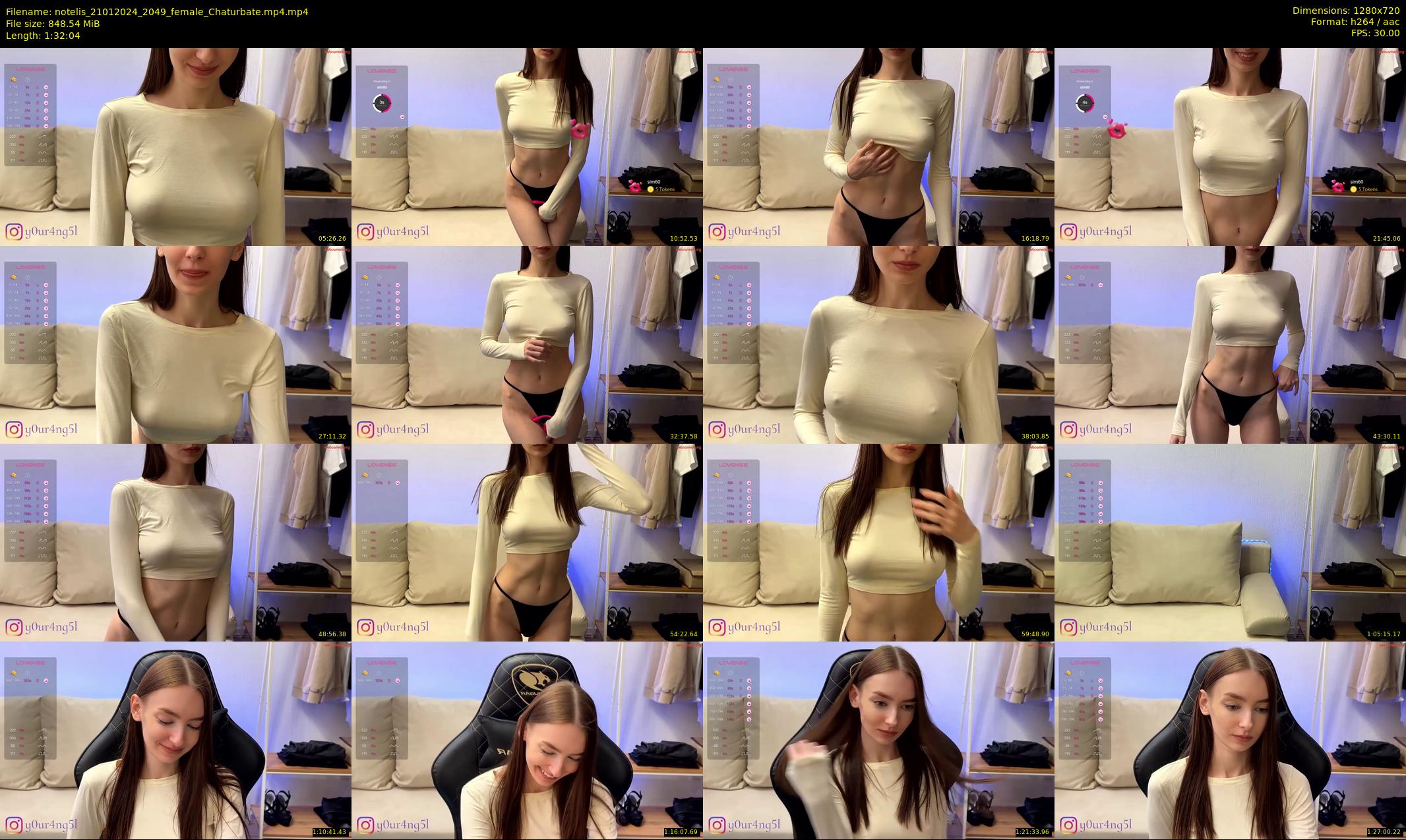 notelis — 93 minute Chaturbate female cam show recording, 720p, Jan 21, 2024