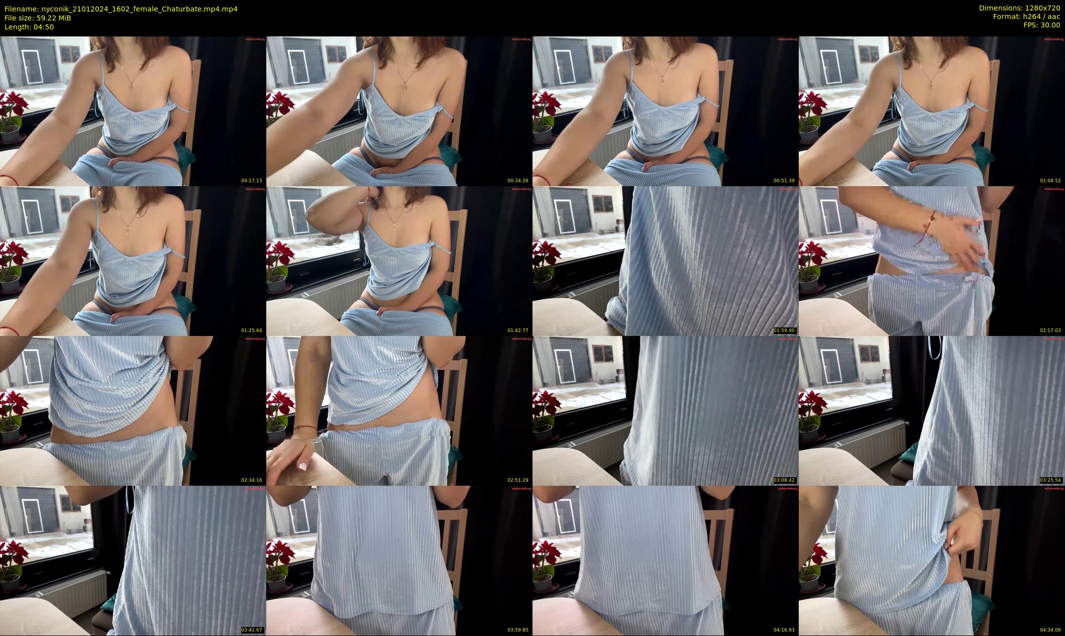 nyconik — 5 minute Chaturbate female cam show recording, 720p, Jan 21, 2024