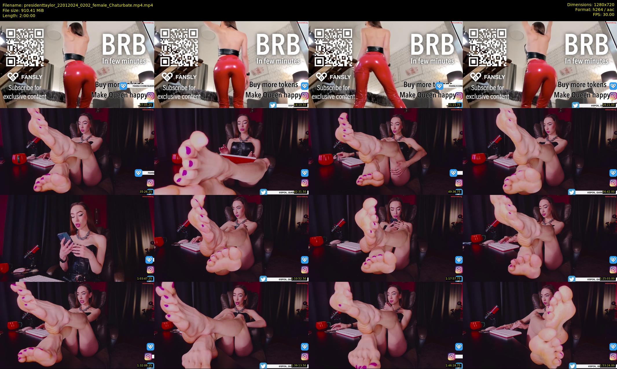 presidenttaylor — 120 minute Chaturbate female cam show recording, 720p, Jan 22, 2024