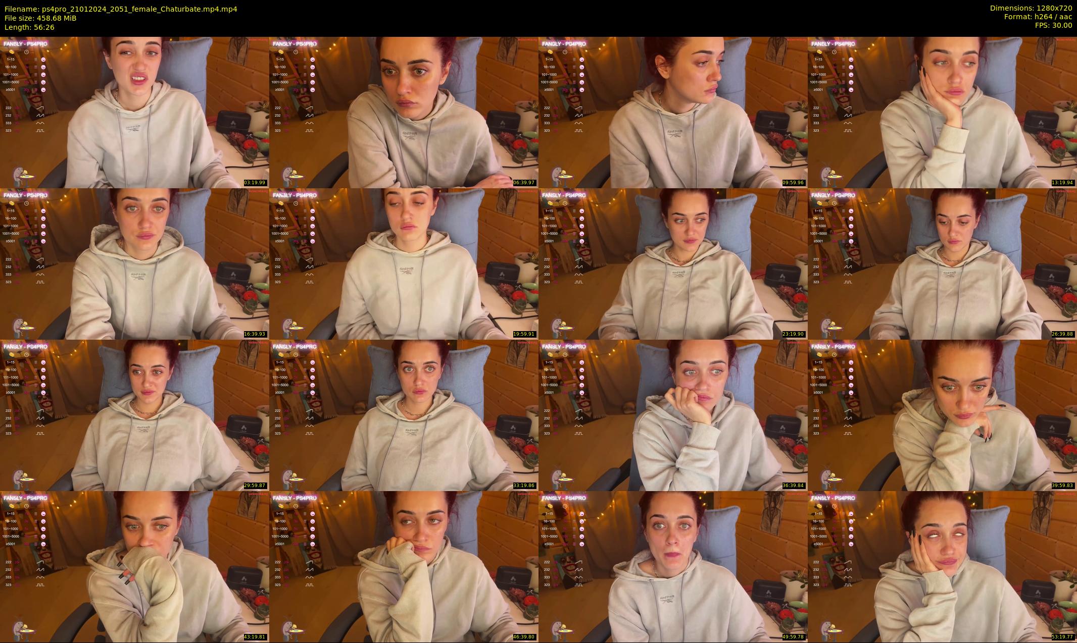 ps4pro — 57 minute Chaturbate female cam show recording, 720p, Jan 21, 2024