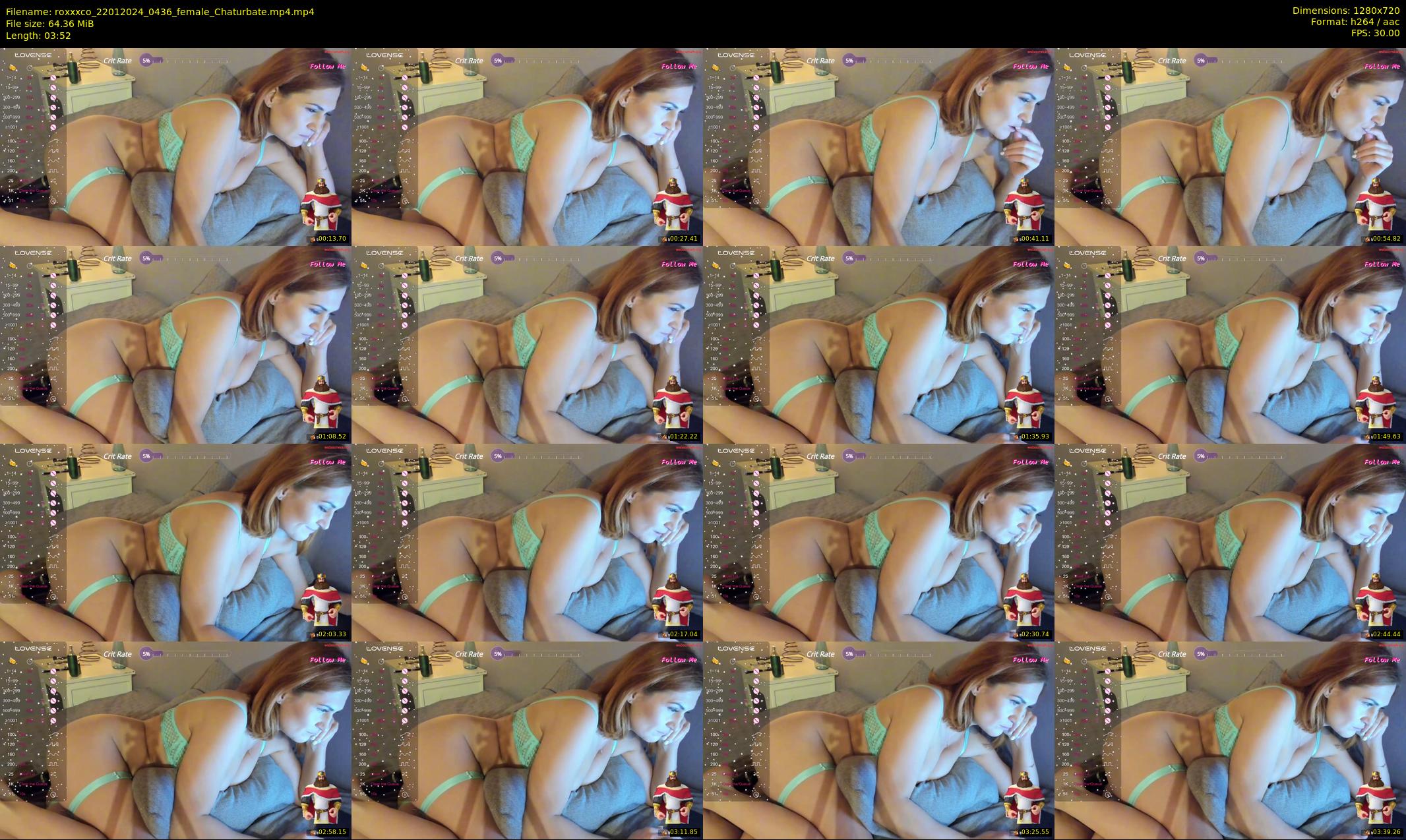 roxxxco — 4 minute Chaturbate female cam show recording, 720p, Jan 22, 2024