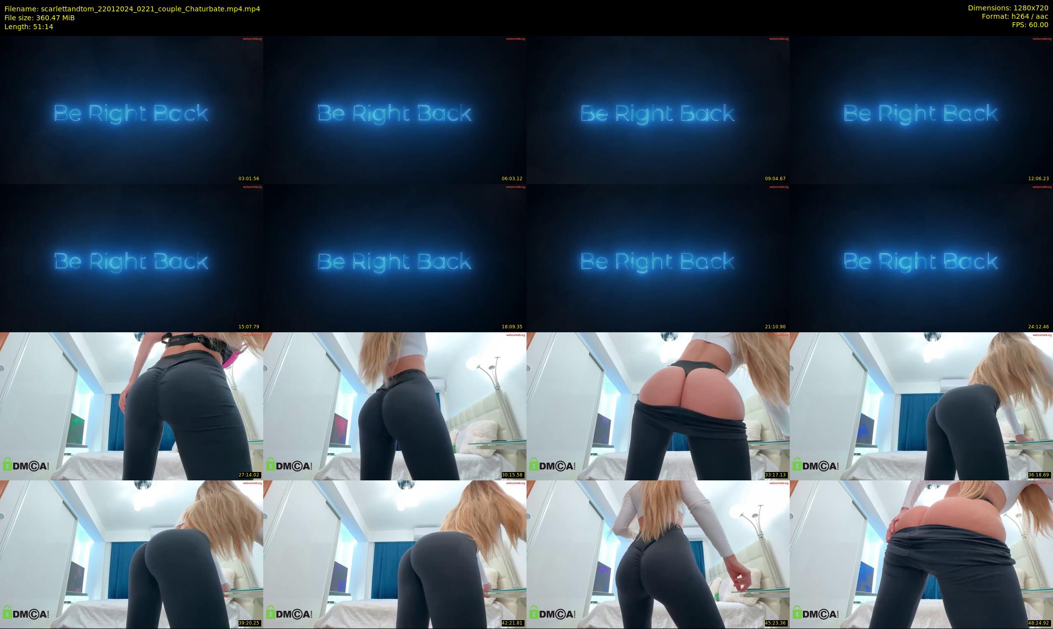 scarlettandtom — 52 minute Chaturbate couple cam show recording, 720p, Jan 22, 2024