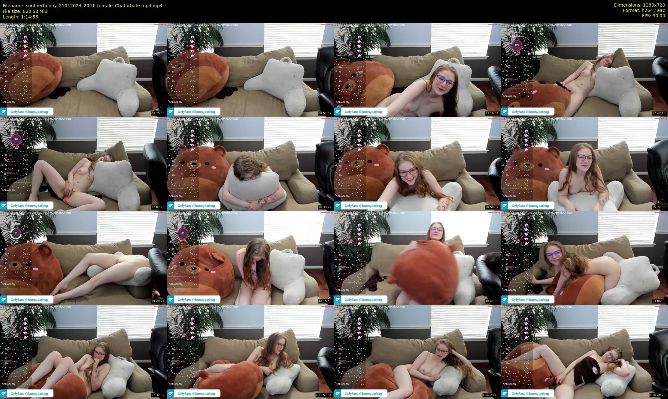 southerbunny — 75 minute Chaturbate female cam show recording, 720p, Jan 21, 2024
