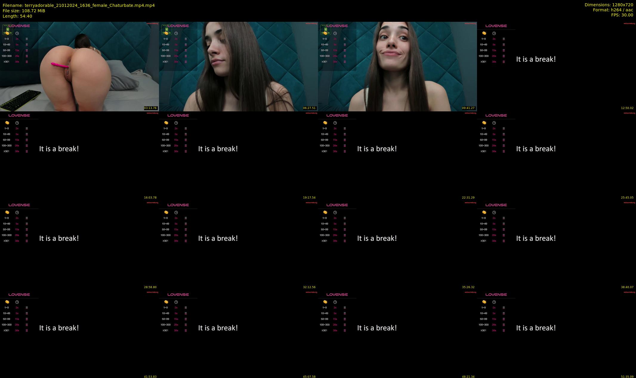 terryadorable — 55 minute Chaturbate female cam show recording, 720p, Jan 21, 2024
