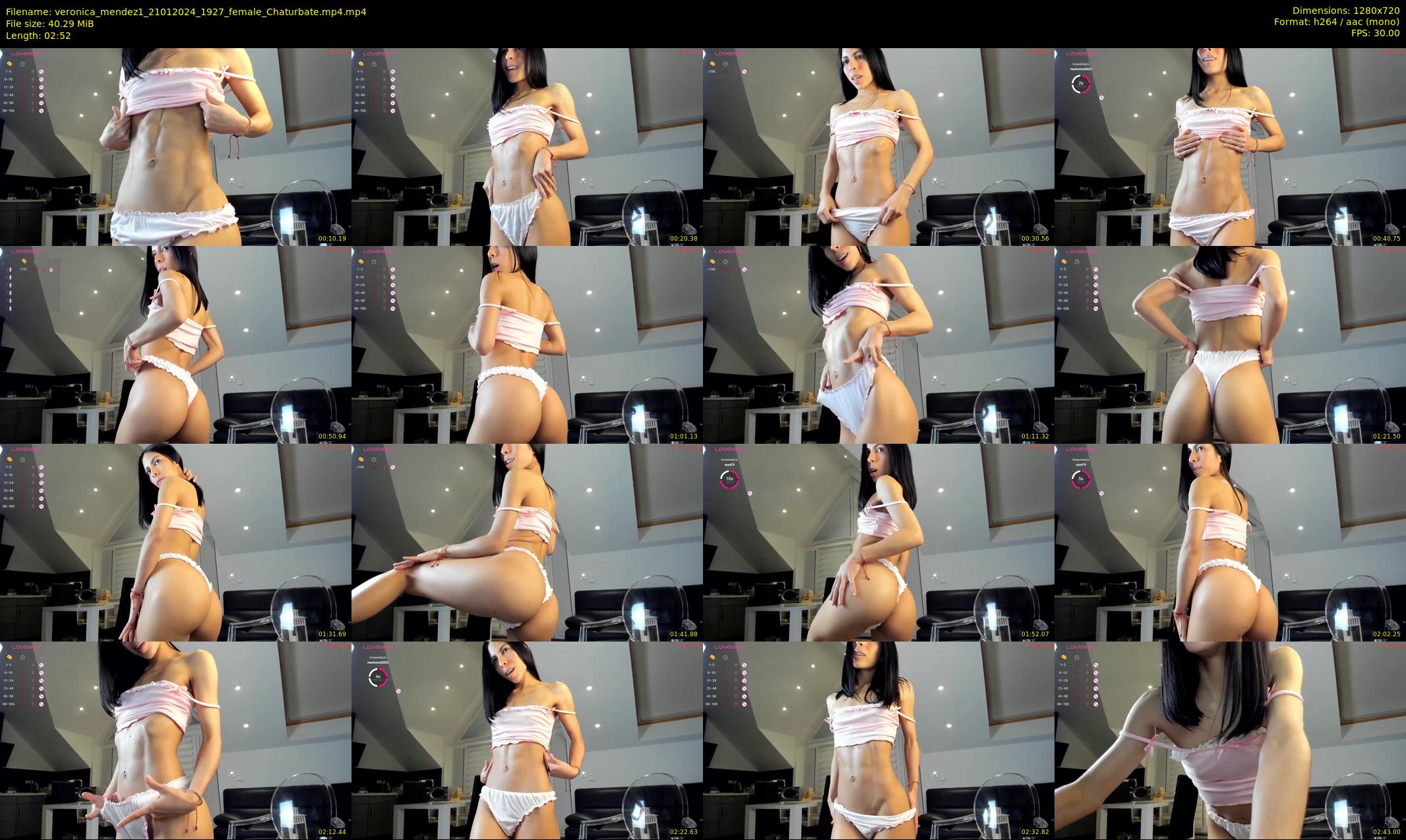 veronica_mendez1 — 3 minute Chaturbate female cam show recording, 720p, Jan 21, 2024