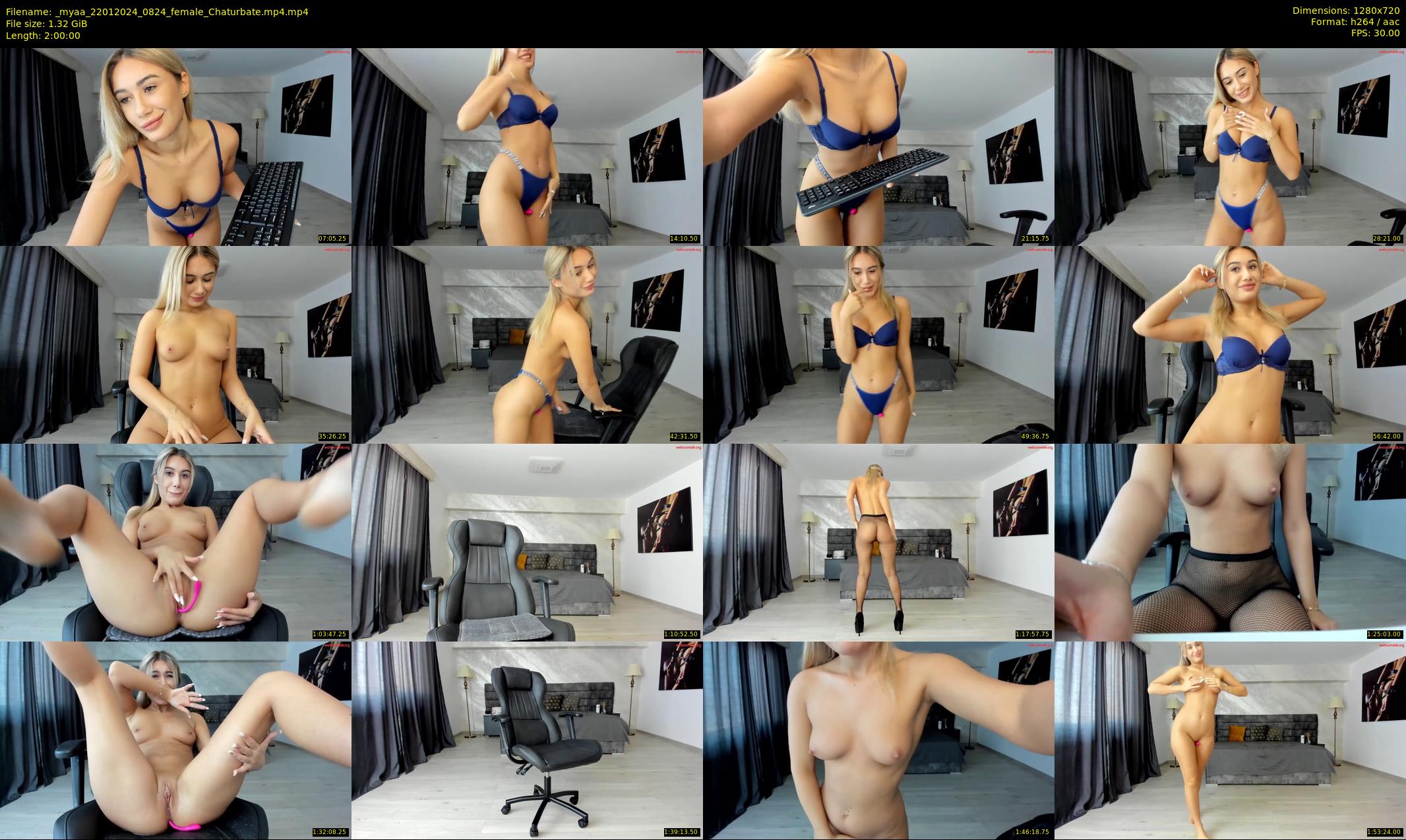 _myaa — 120 minute Chaturbate female cam show recording, 720p, Jan 22, 2024