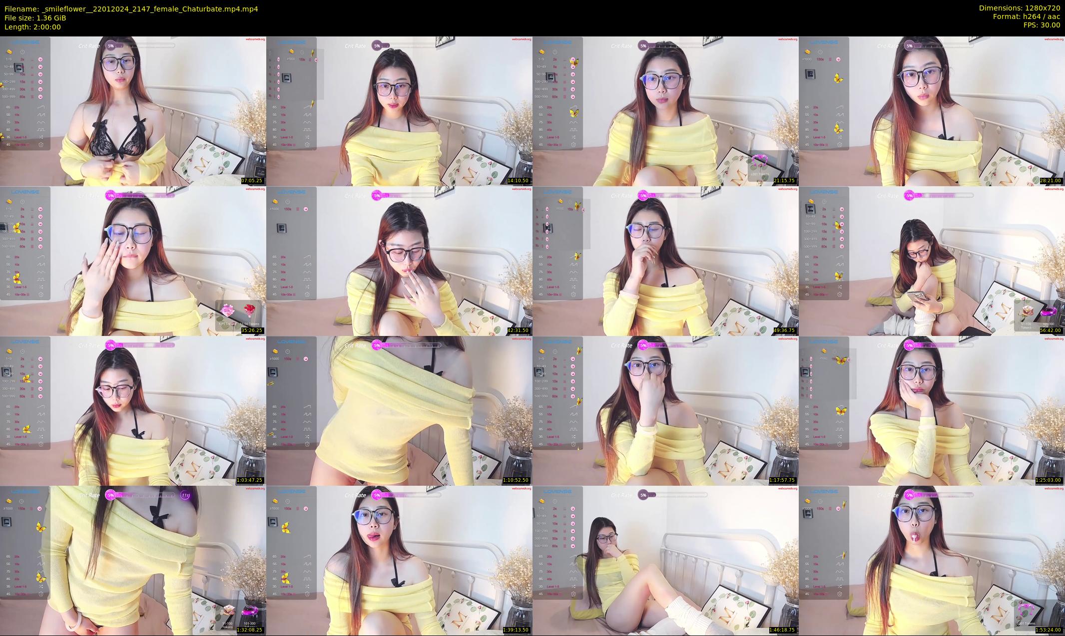_smileflower_ — 120 minute Chaturbate female cam show recording, 720p, Jan 22, 2024