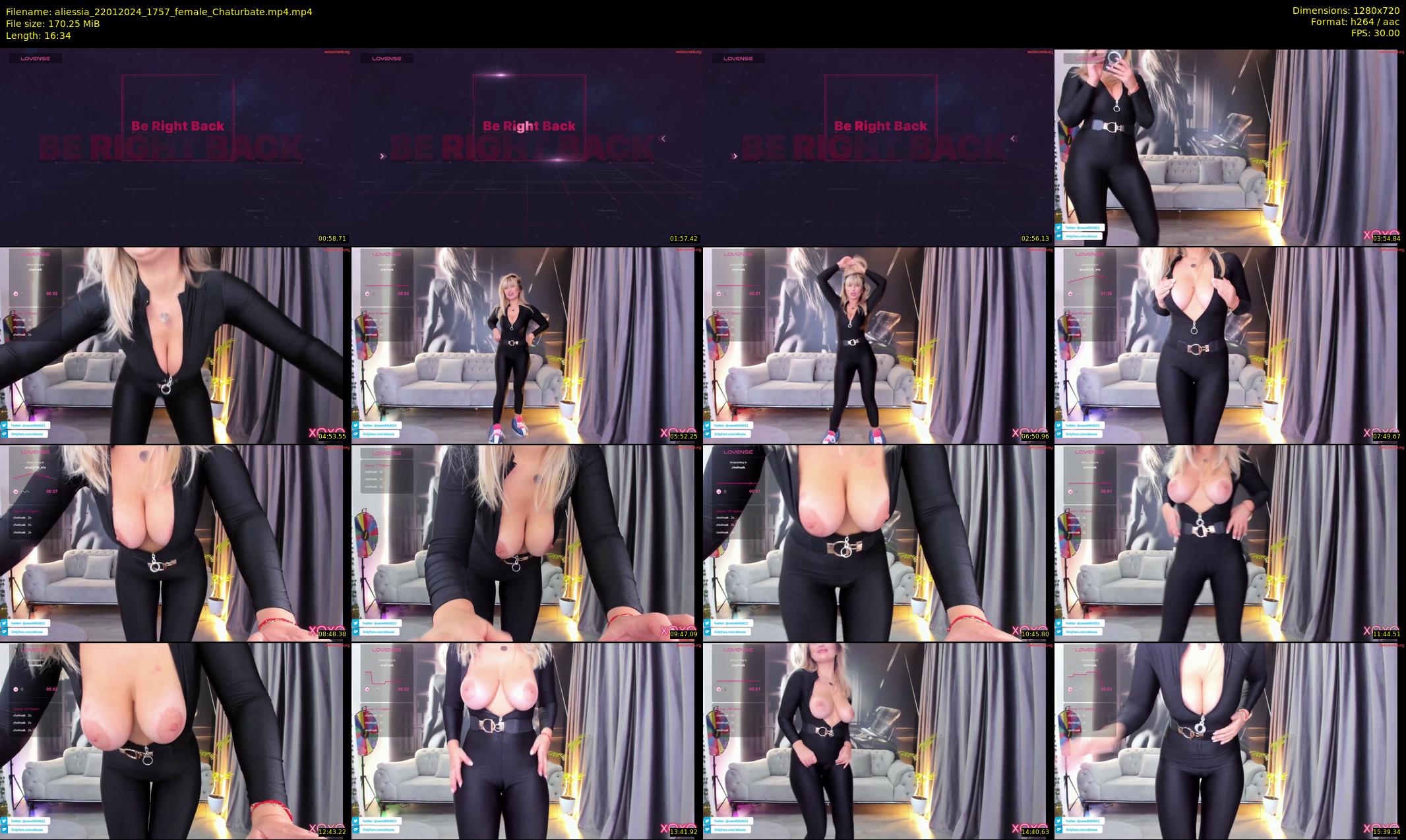 aliessia — 17 minute Chaturbate female cam show recording, 720p, Jan 22, 2024