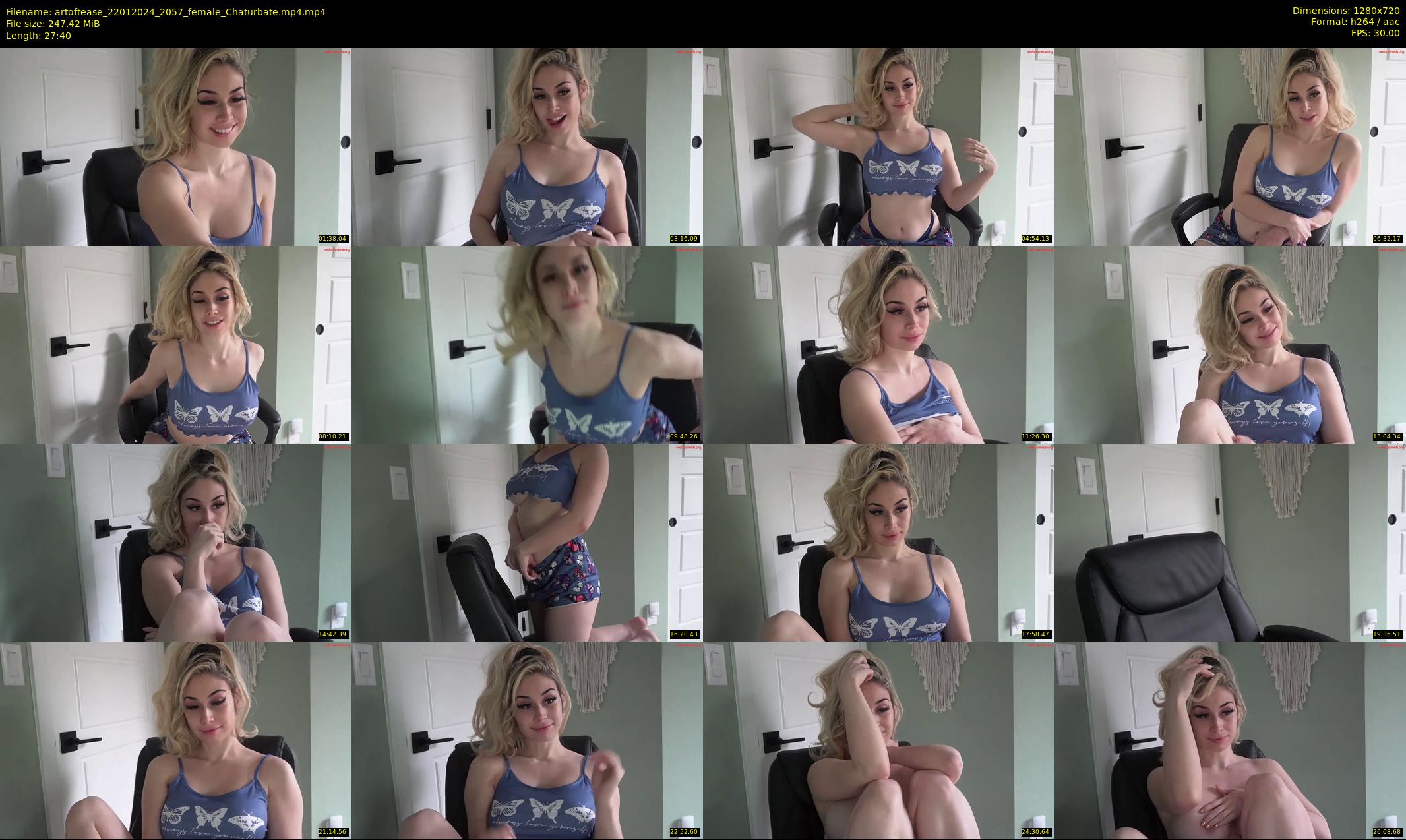 artoftease — 28 minute Chaturbate female cam show recording, 720p, Jan 22, 2024