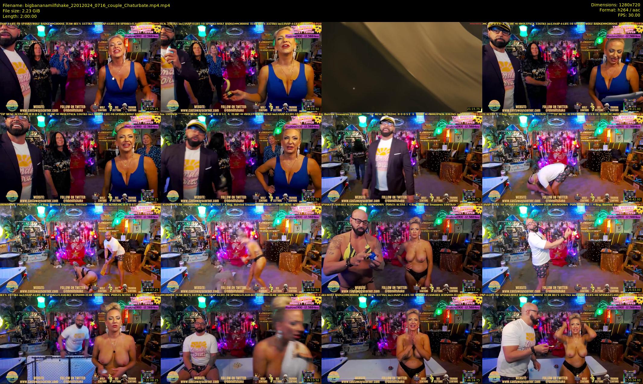 bigbananamilfshake — 120 minute Chaturbate couple cam show recording, 720p, Jan 22, 2024