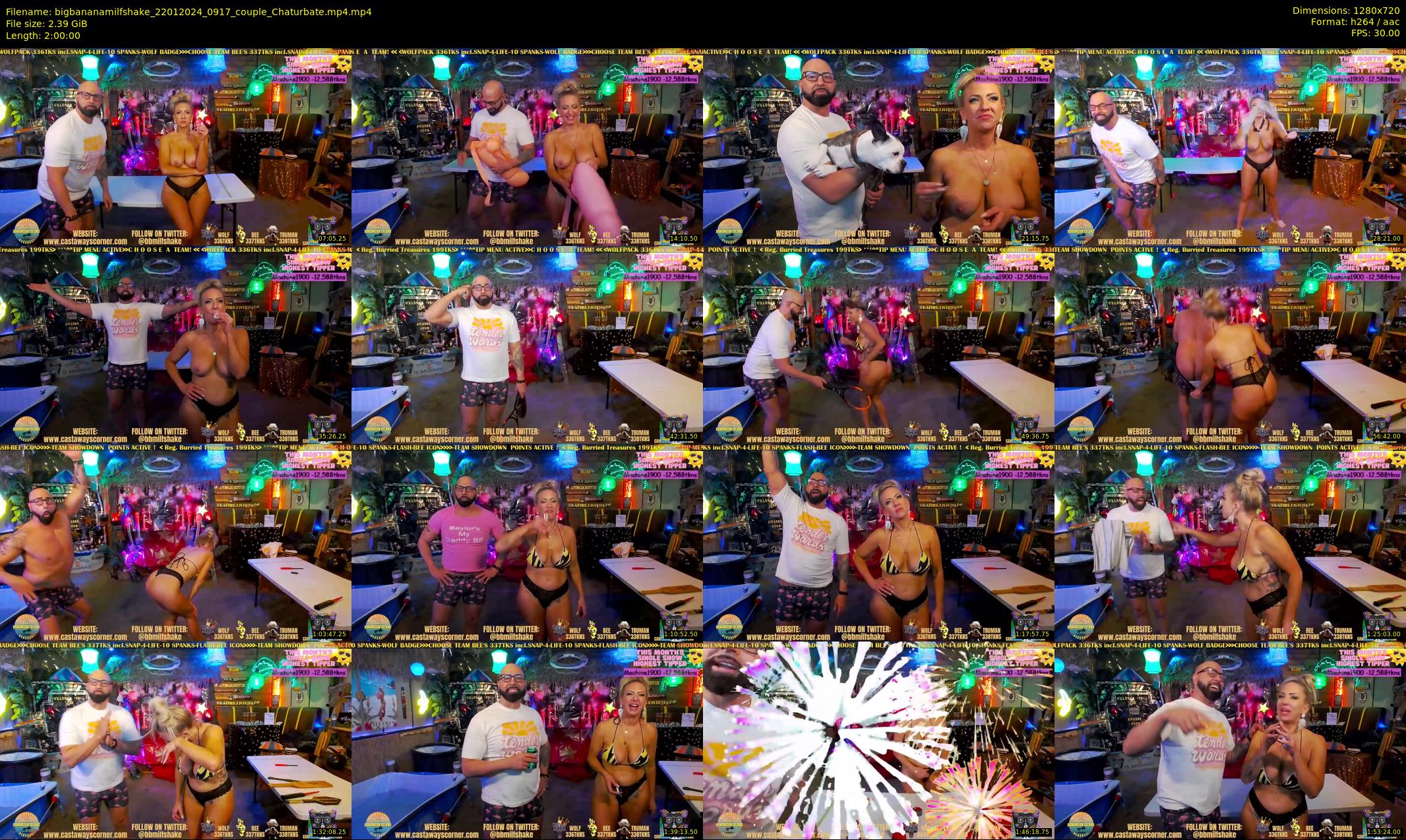 bigbananamilfshake — 120 minute Chaturbate couple cam show recording, 720p, Jan 22, 2024