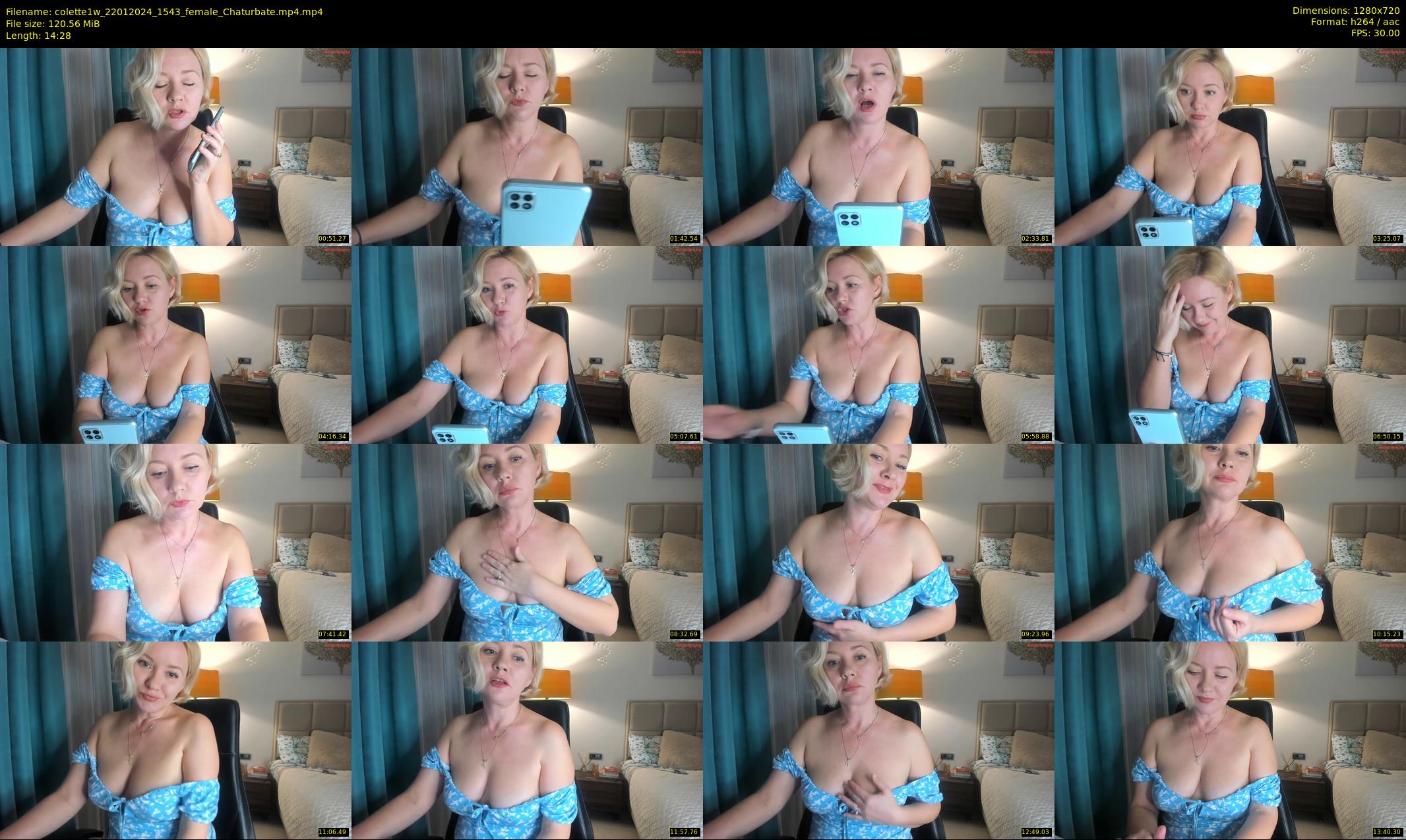 colette1w — 15 minute Chaturbate female cam show recording, 720p, Jan 22, 2024