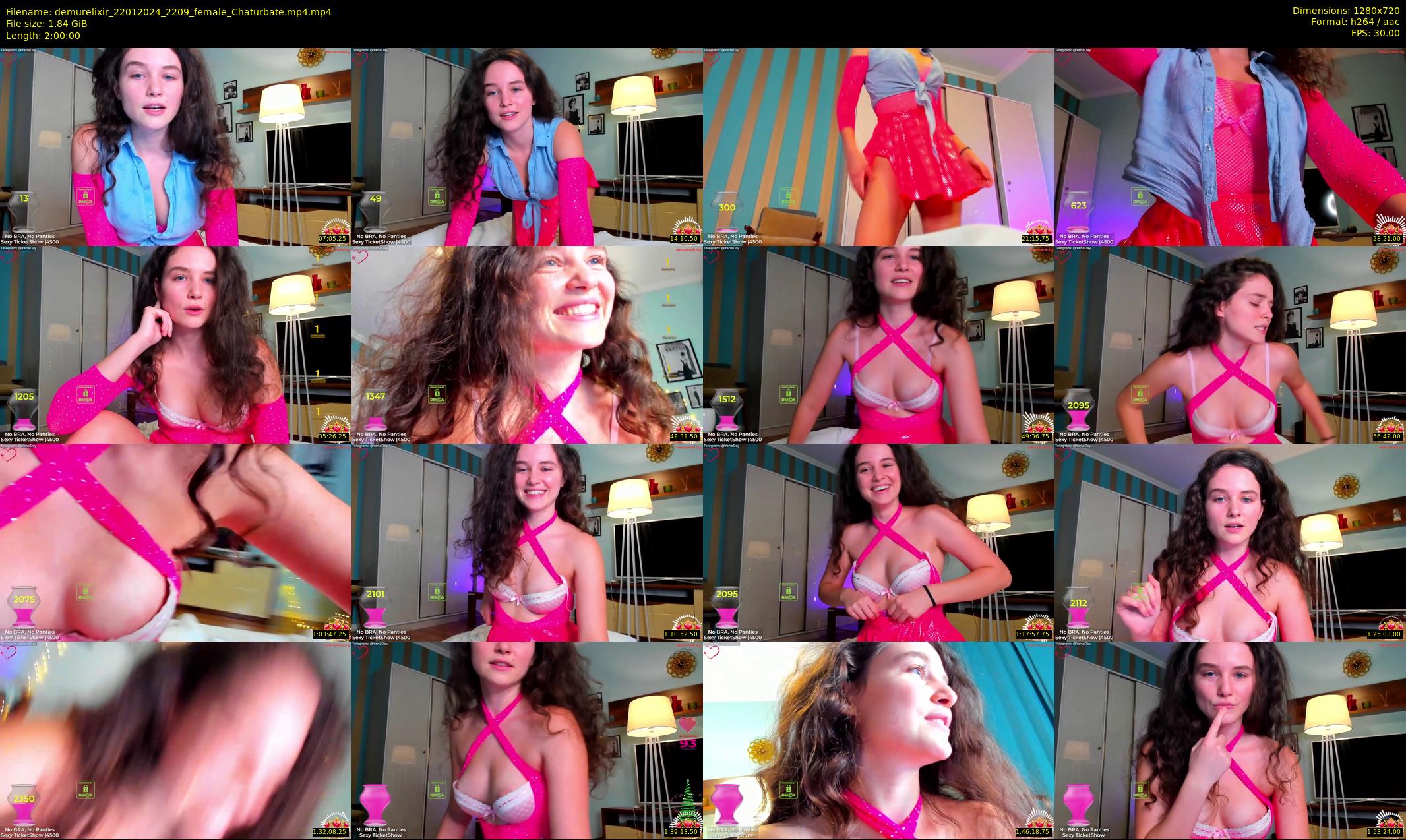 demurelixir — 120 minute Chaturbate female cam show recording, 720p, Jan 22, 2024