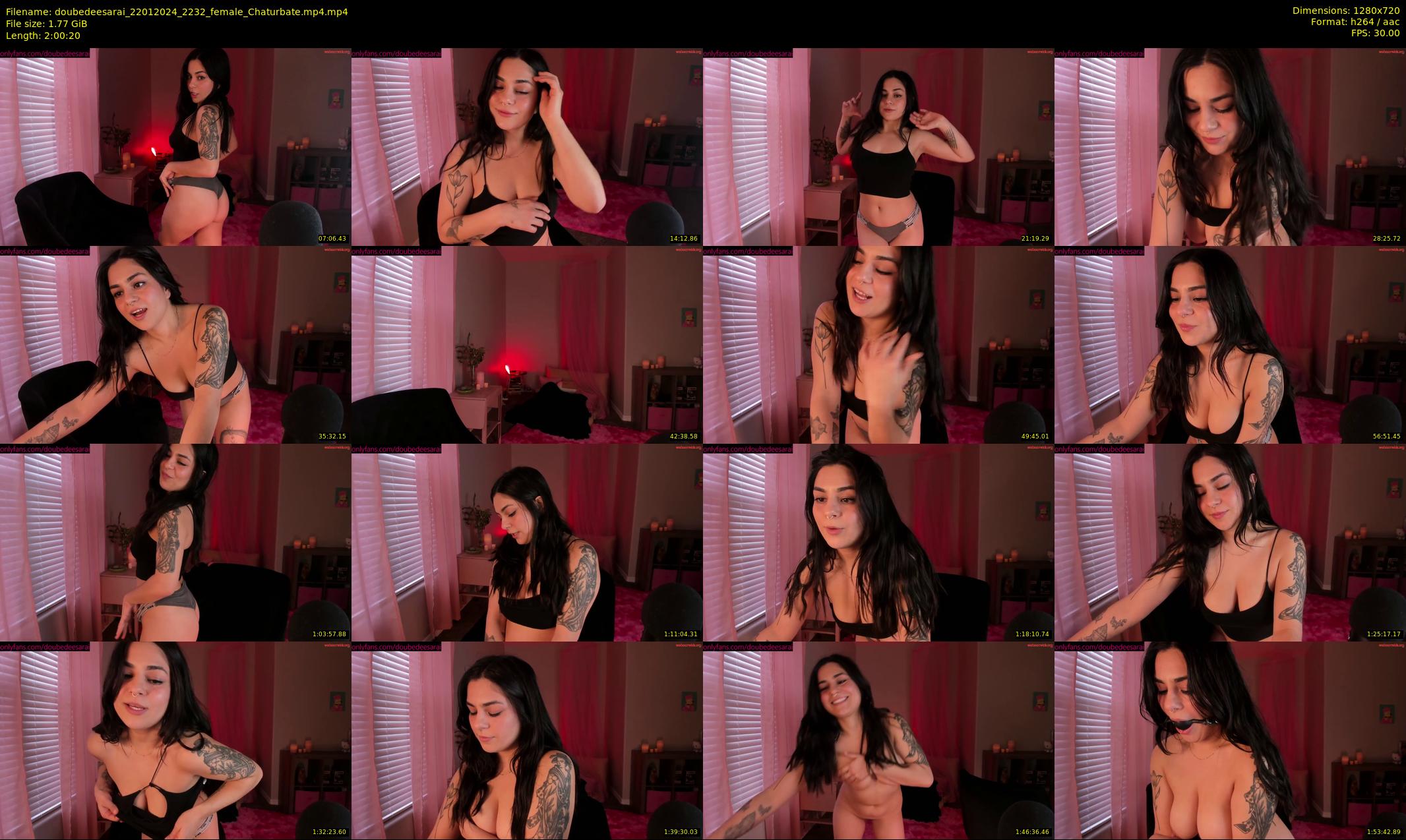doubedeesarai — 121 minute Chaturbate female cam show recording, 720p, Jan 22, 2024
