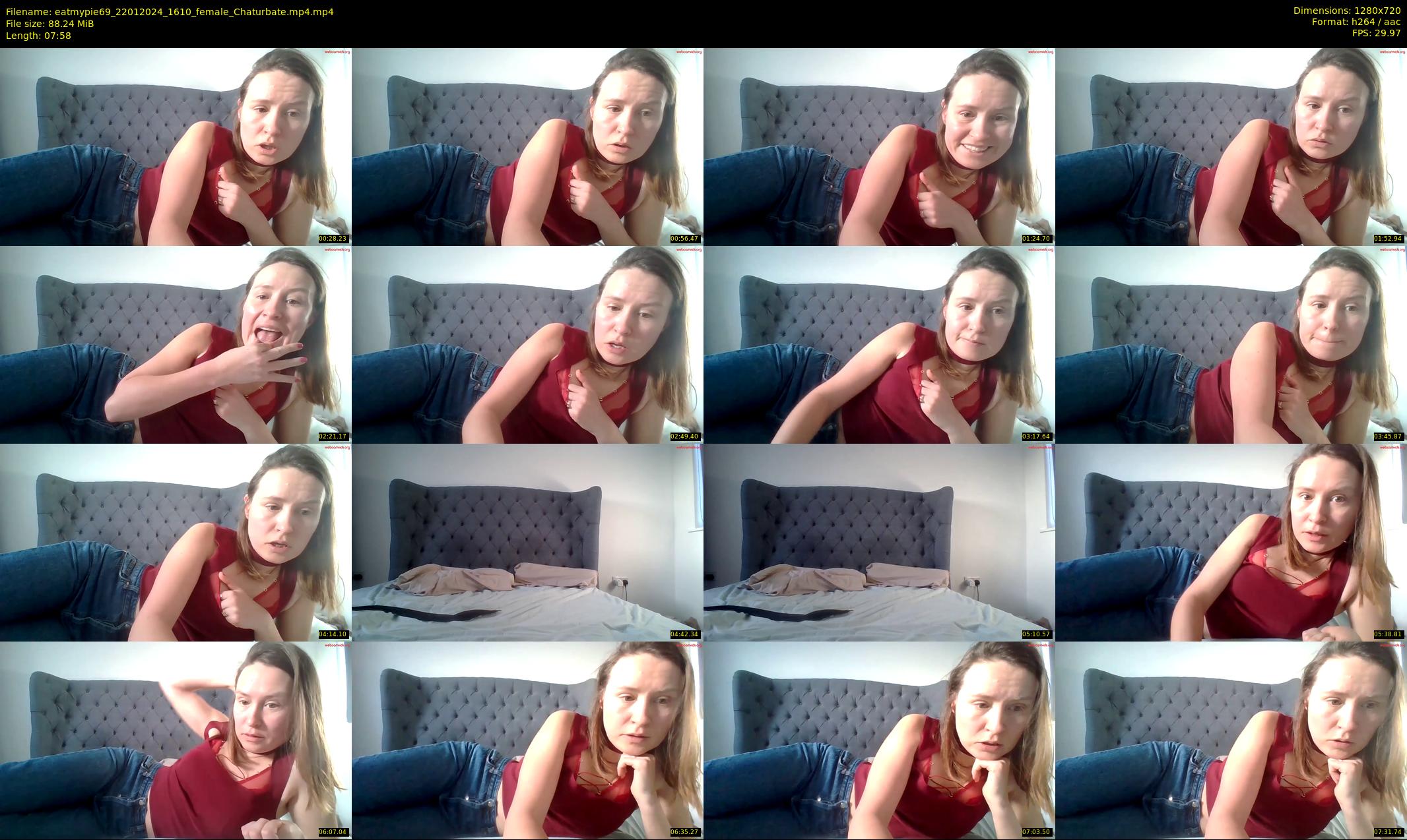 eatmypie69 — 8 minute Chaturbate female cam show recording, 720p, Jan 22, 2024