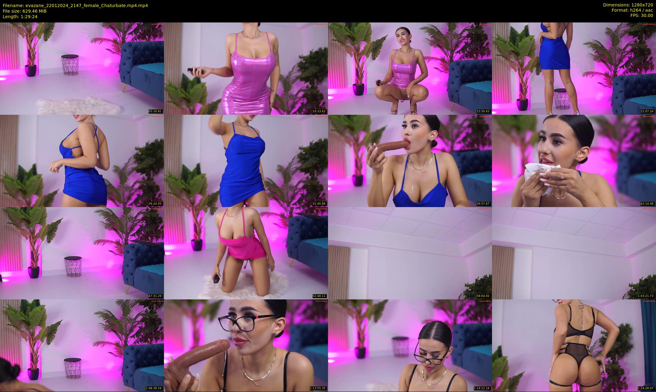 evazane — 90 minute Chaturbate female cam show recording, 720p, Jan 22, 2024