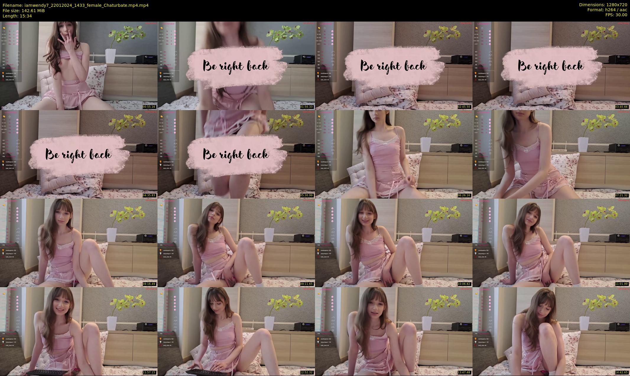 iamwendy7 — 16 minute Chaturbate female cam show recording, 720p, Jan 22, 2024
