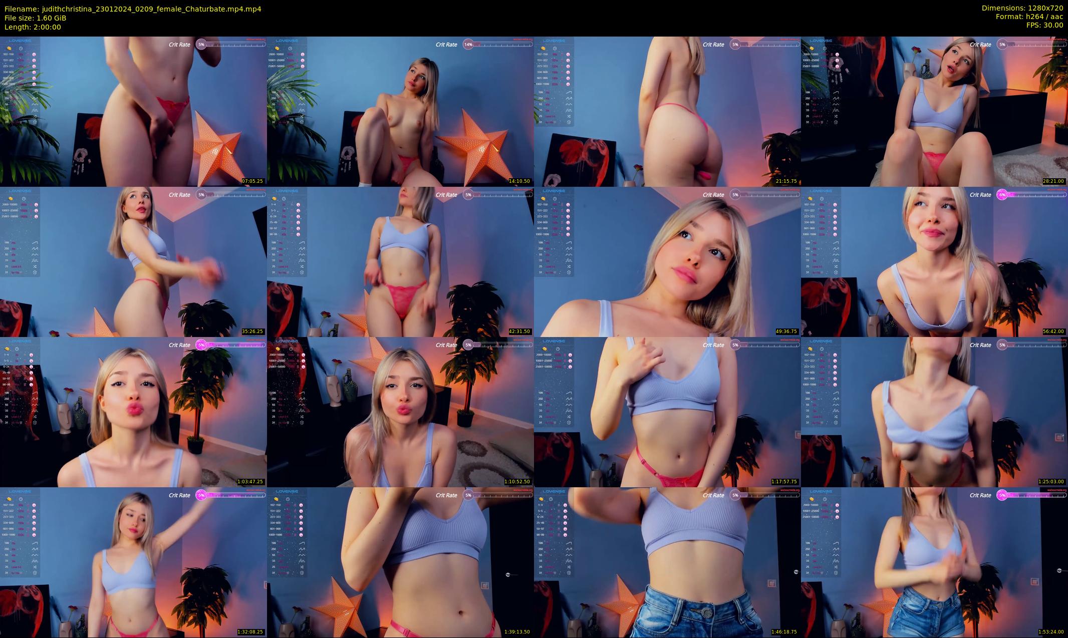 judithchristina — 120 minute Chaturbate female cam show recording, 720p, Jan 23, 2024