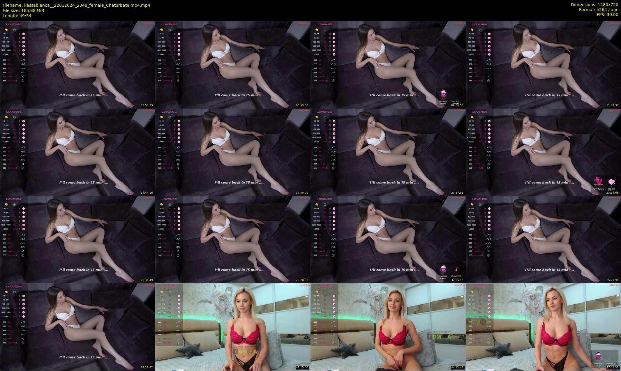 kassablanca_ — 50 minute Chaturbate female cam show recording, 720p, Jan 22, 2024
