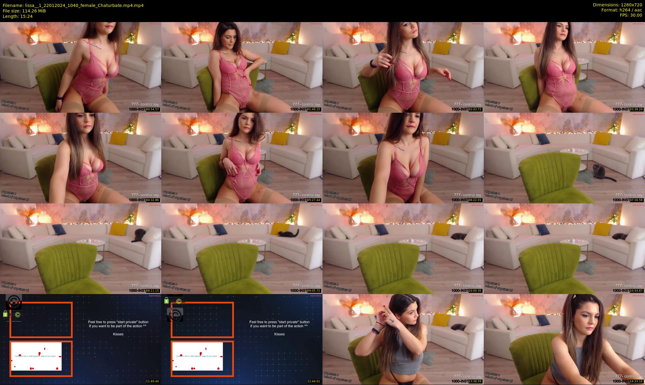 lissa__1 — 16 minute Chaturbate female cam show recording, 720p, Jan 22, 2024