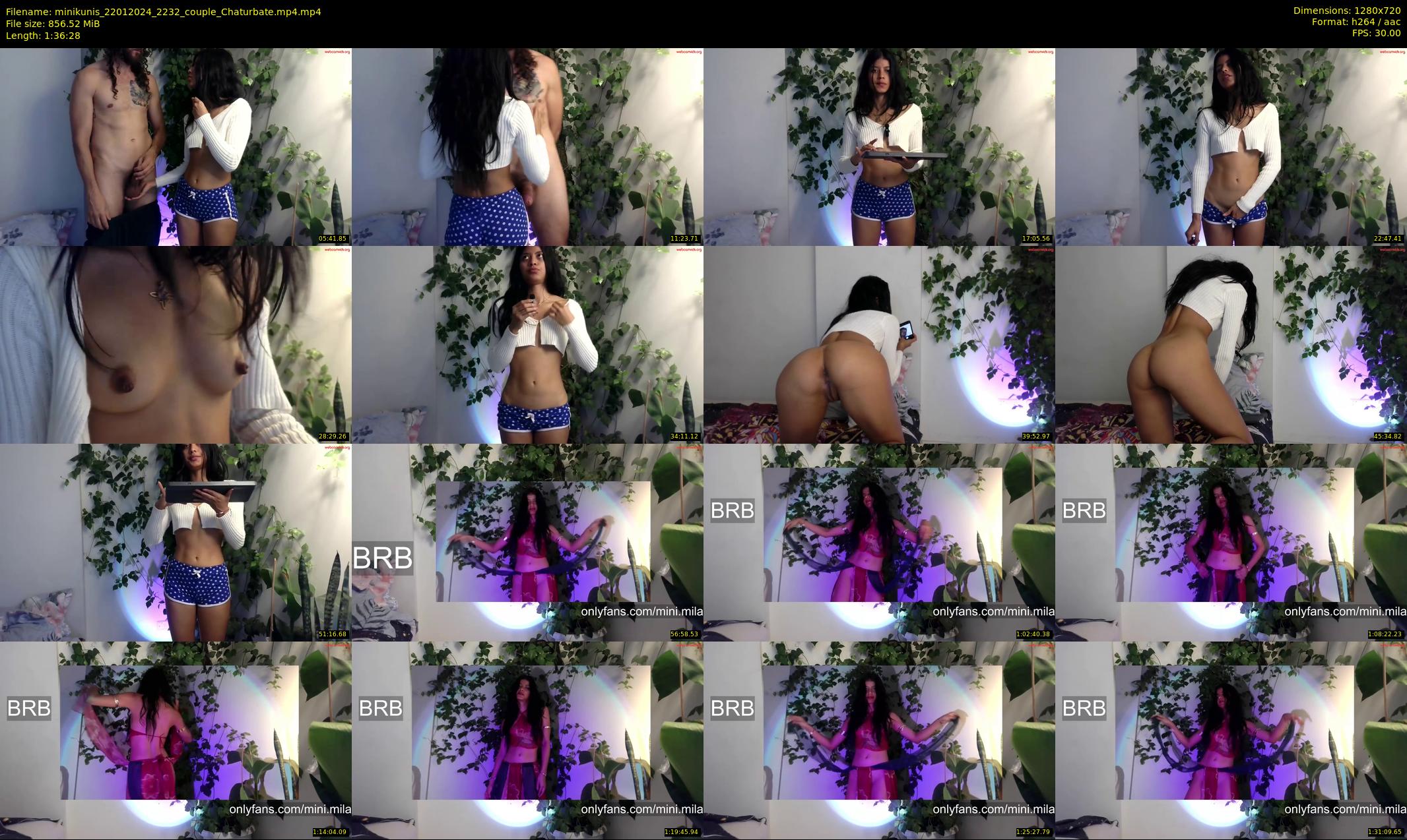 minikunis — 97 minute Chaturbate couple cam show recording, 720p, Jan 22, 2024