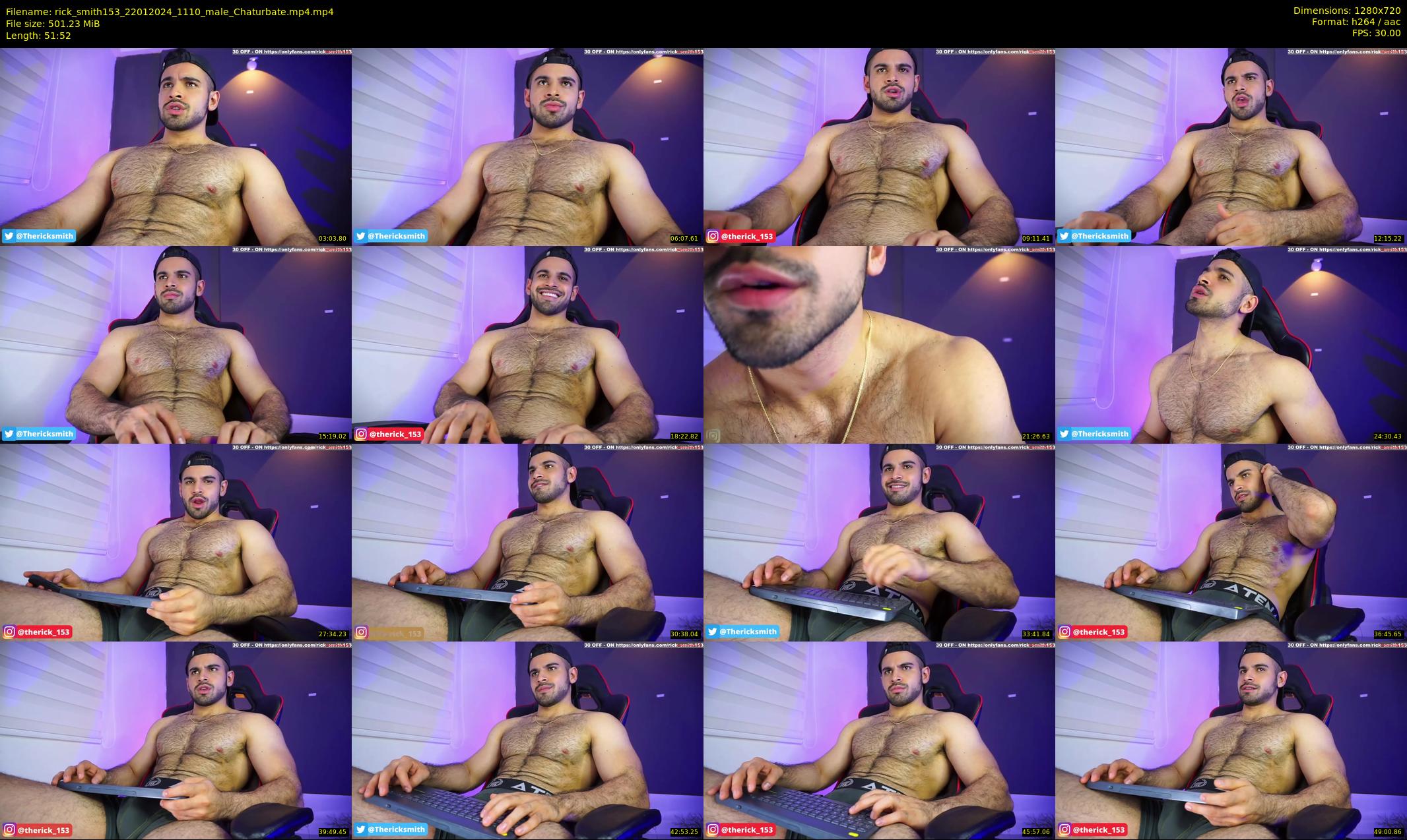 rick_smith153 — 52 minute Chaturbate male cam show recording, 720p, Jan 22, 2024