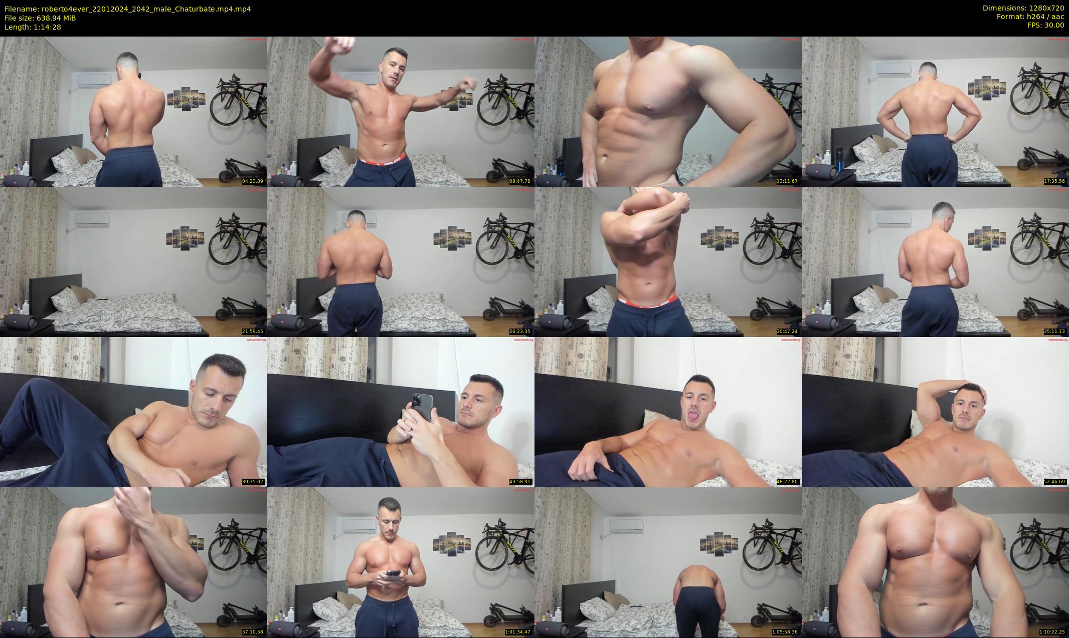 roberto4ever — 75 minute Chaturbate male cam show recording, 720p, Jan 22, 2024
