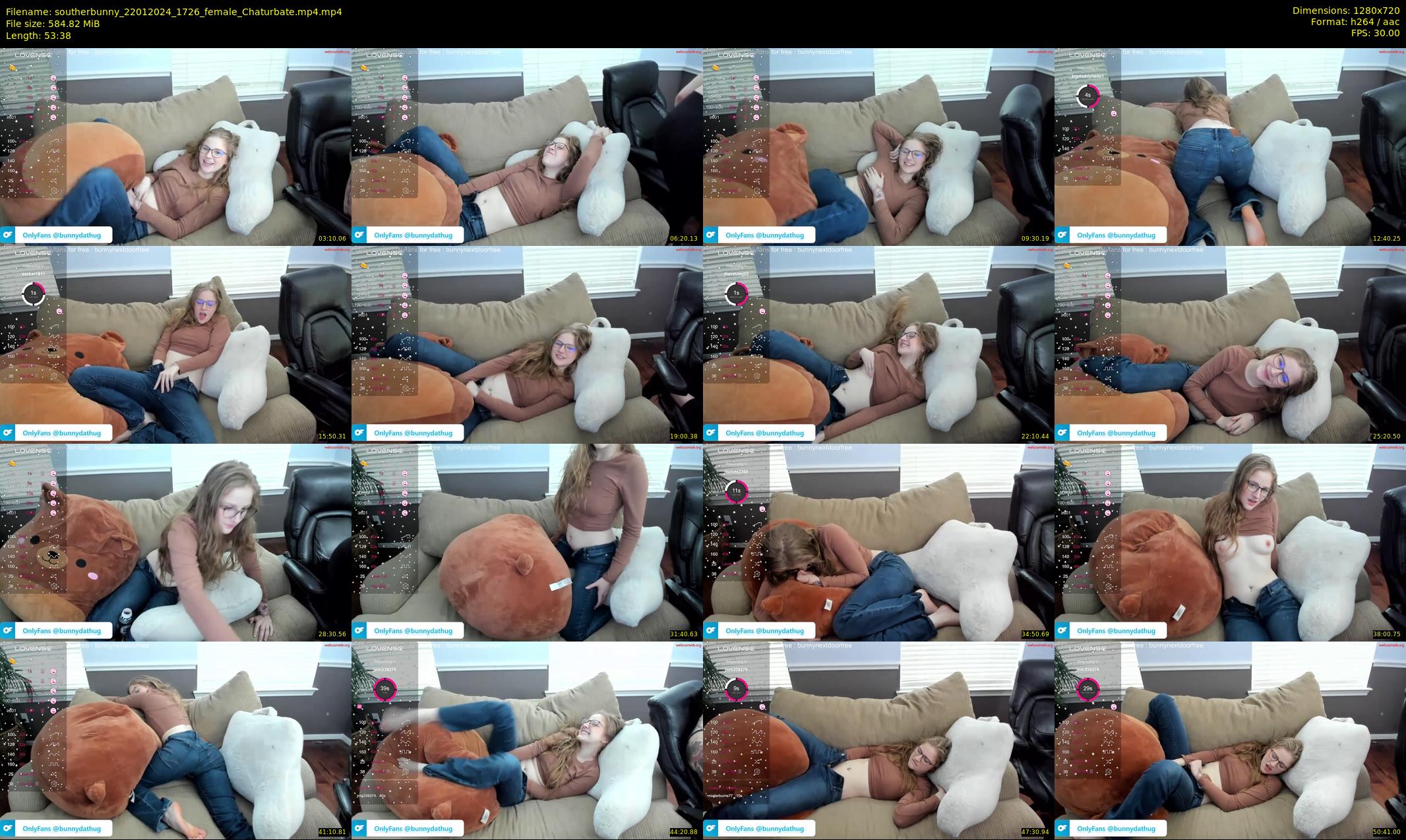 southerbunny — 54 minute Chaturbate female cam show recording, 720p, Jan 22, 2024