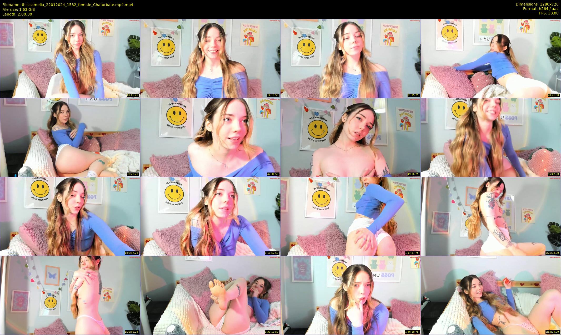 thisisamelia — 120 minute Chaturbate female cam show recording, 720p, Jan 22, 2024