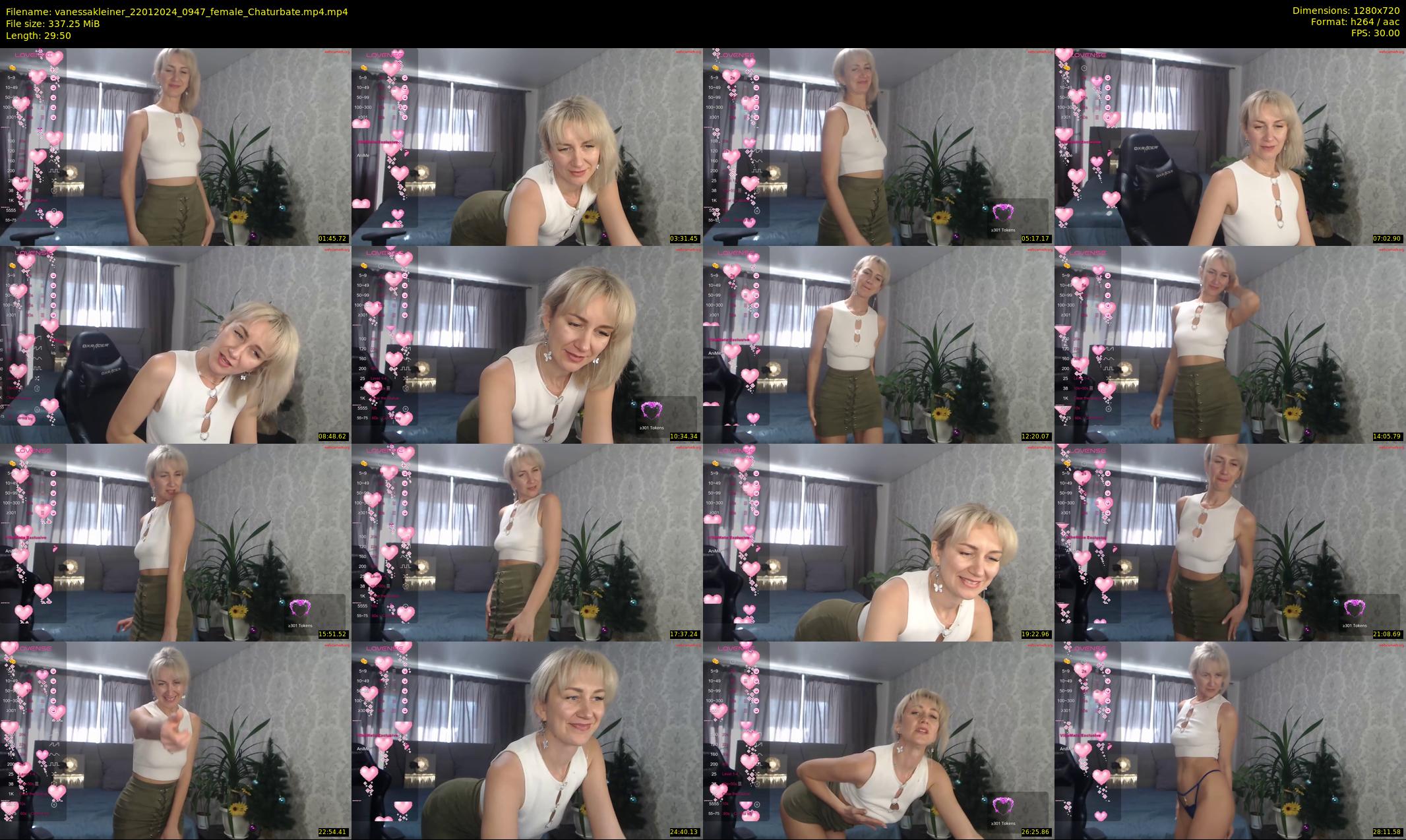 vanessakleiner — 30 minute Chaturbate female cam show recording, 720p, Jan 22, 2024